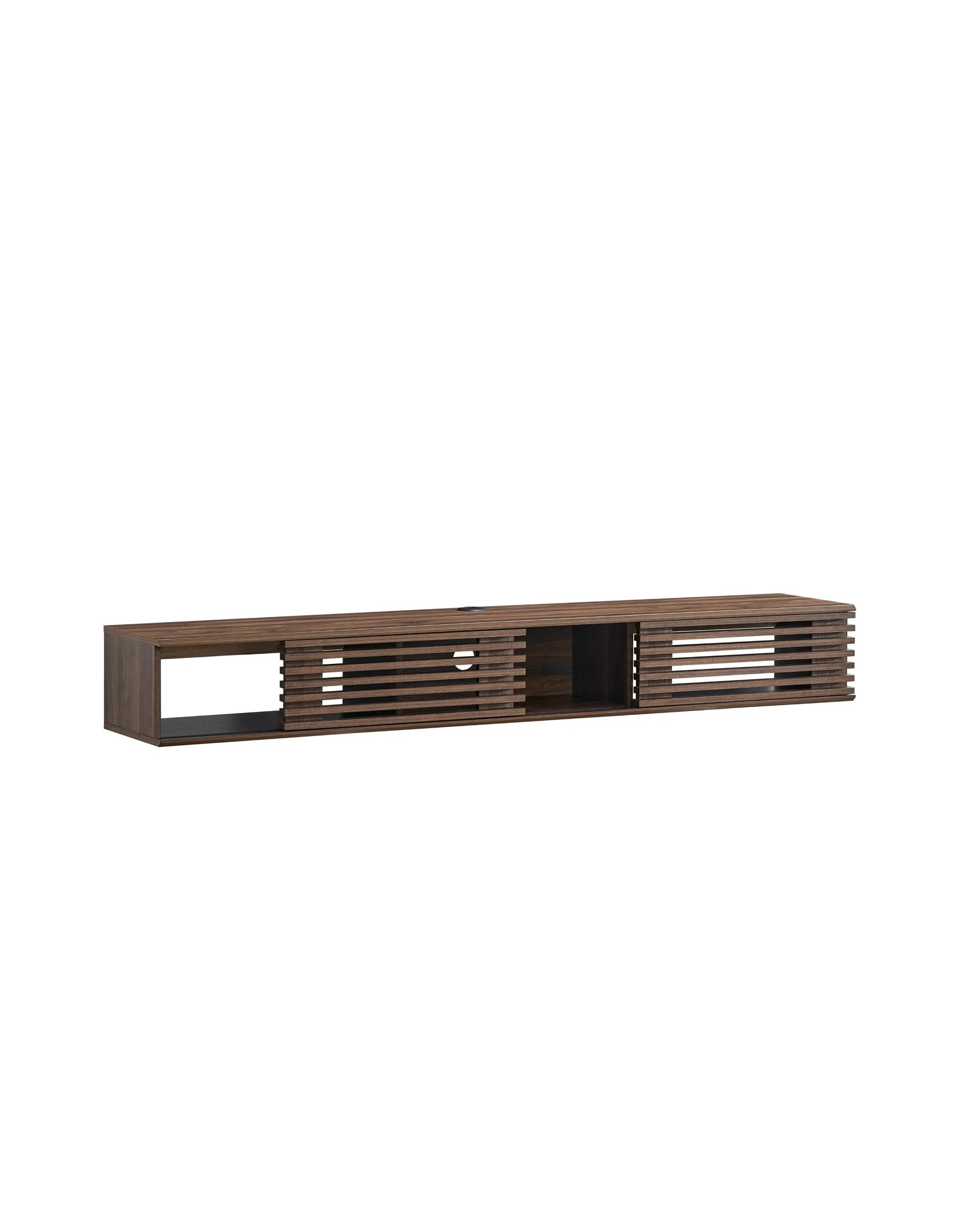 5 Kodu Wall Mount Entertainment TV Unit Floating 2 Doors 180cm Walnut - Brown, 5 of 7