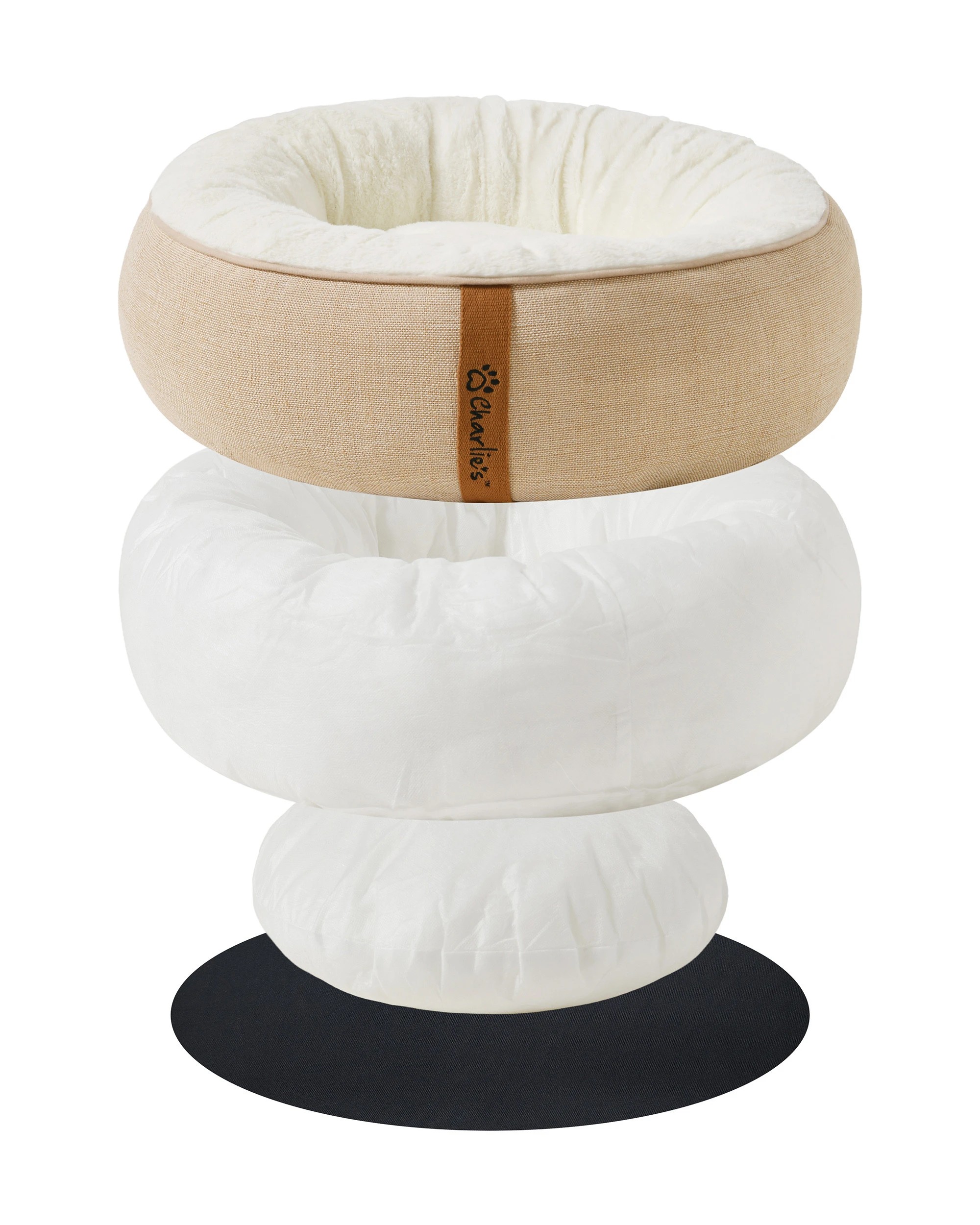 8 Charlie's Camden Cotton Jute Plush Round Dog Bed Large - Natural, 8 of 10
