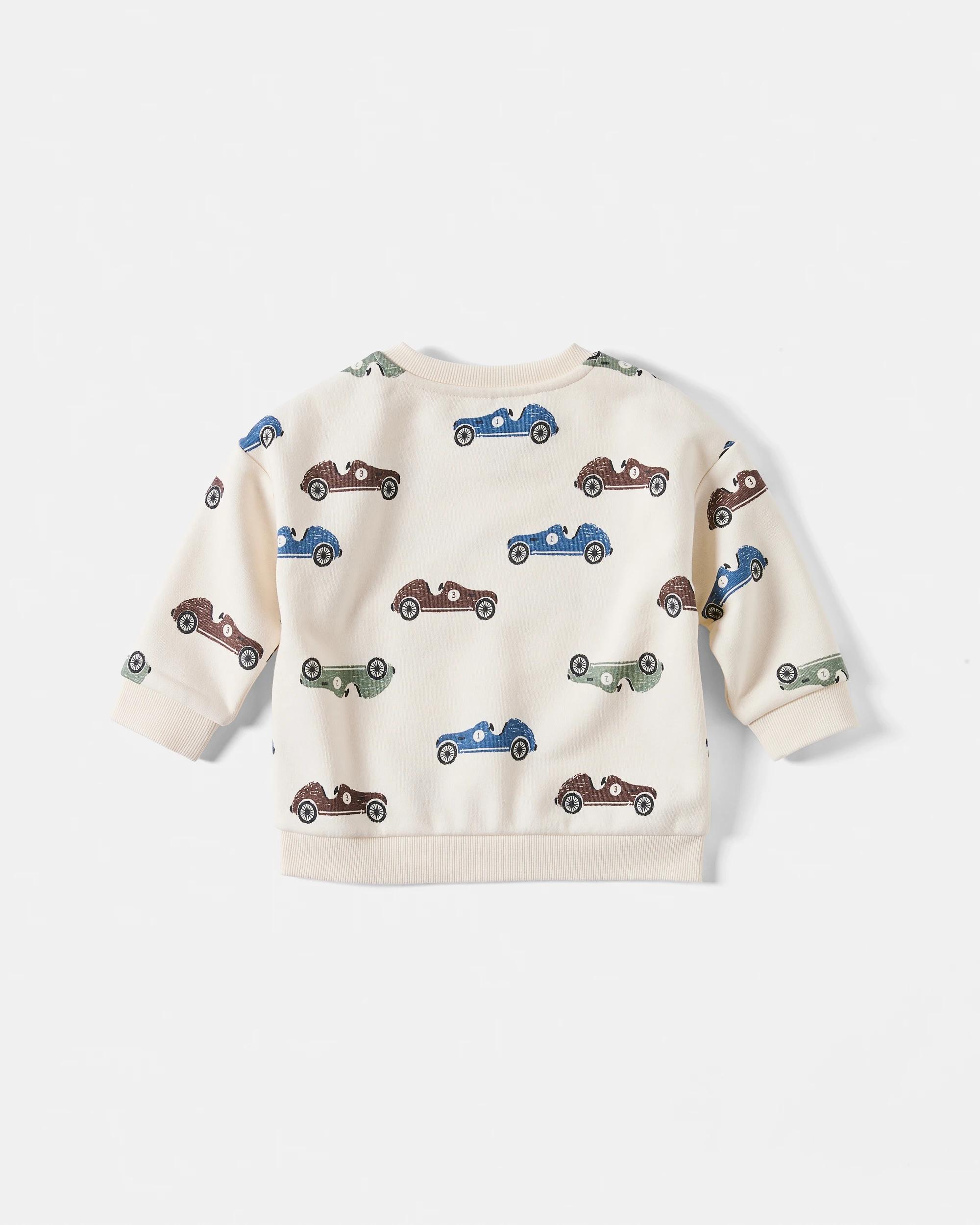 2 Drop Shoulder Sweatshirt Crem Car, 2 of 3