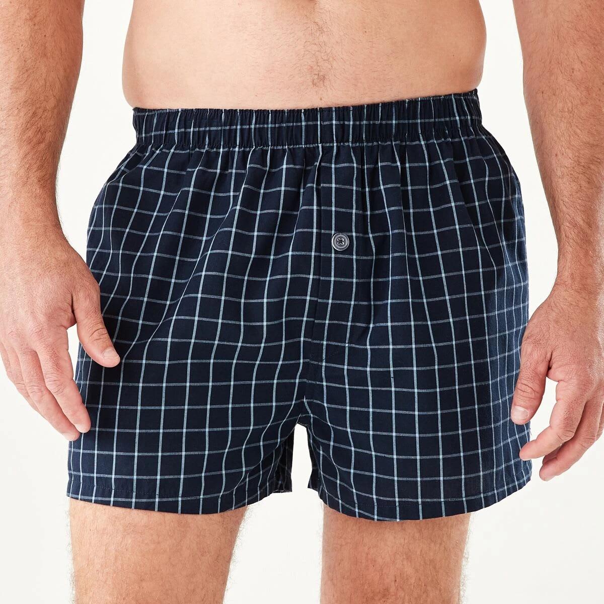 4 3 Pack Alpha Classic Woven Boxers MICRO CHECKS, 4 of 8