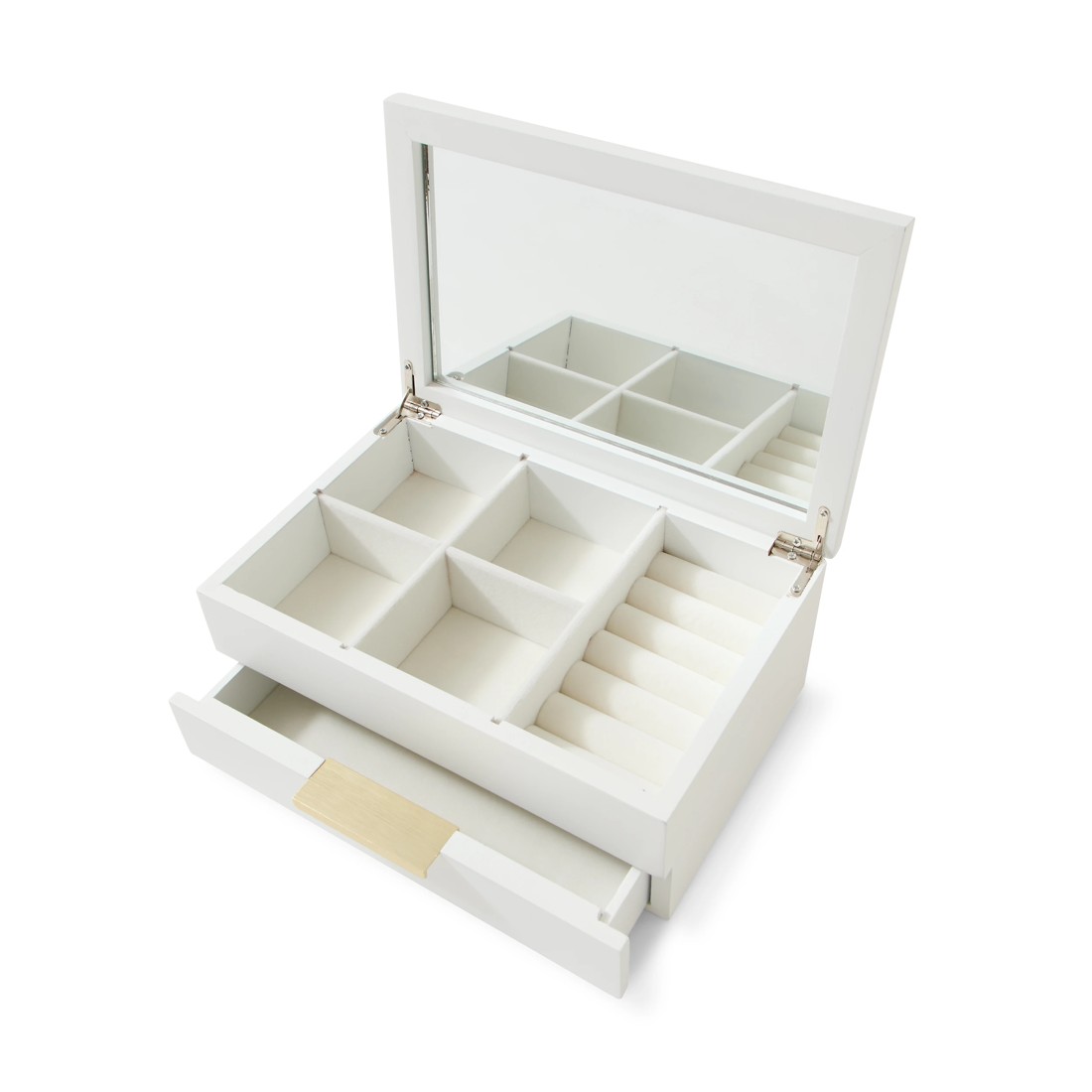 2 2 Tier White Jewellery Box, 2 of 5