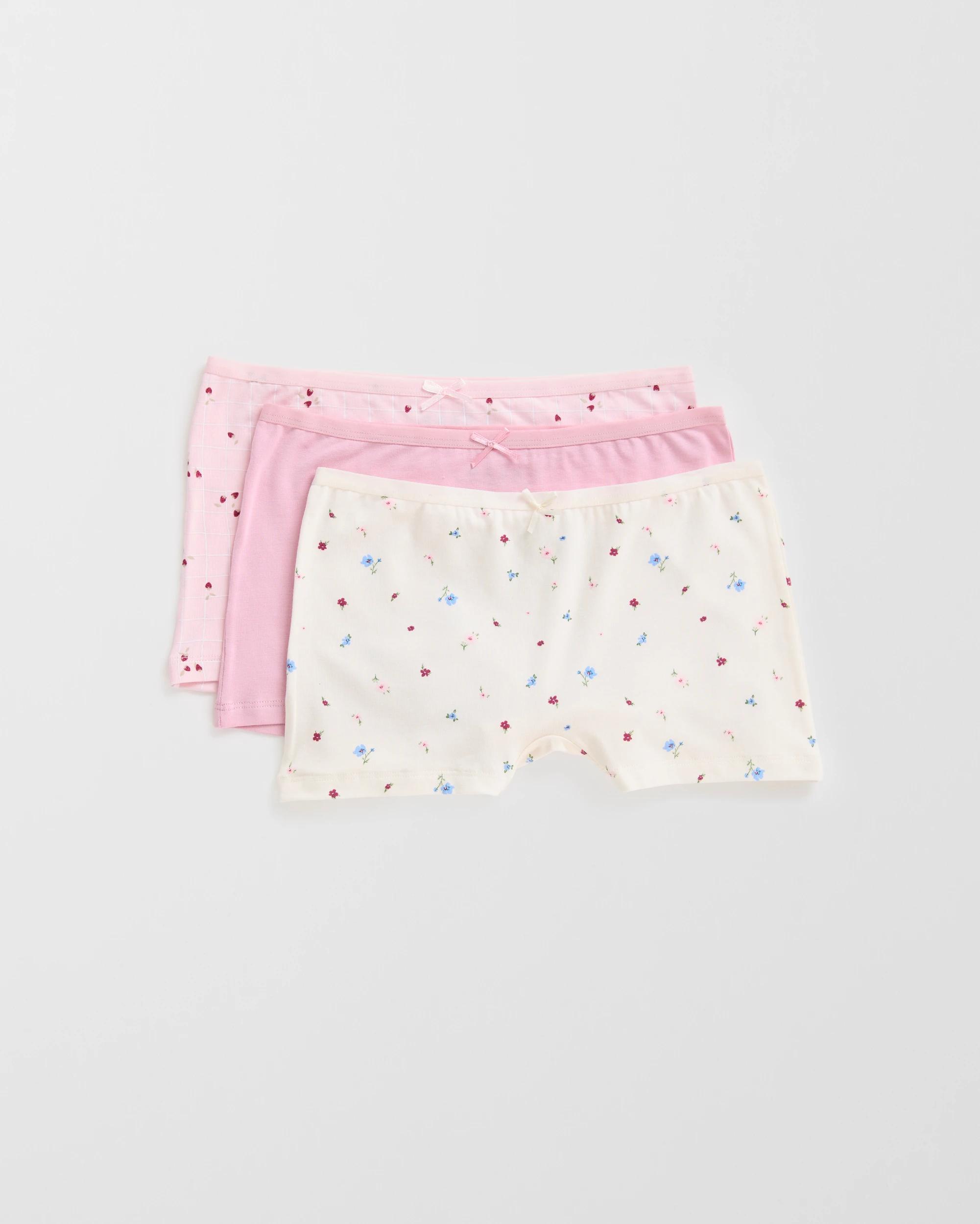 1 Maxx Bamboo Rich 3 Pack Older Girls Shorties STRAWBERRY, 1 of 1