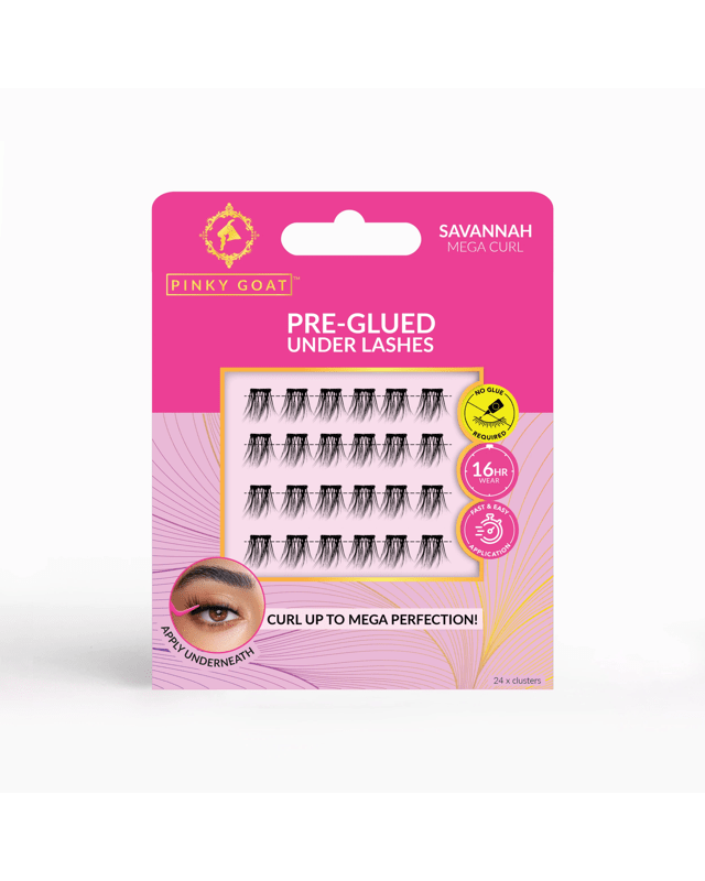 Pinky Goat 24 Pack Pre-Glued Under Lashes - Sava