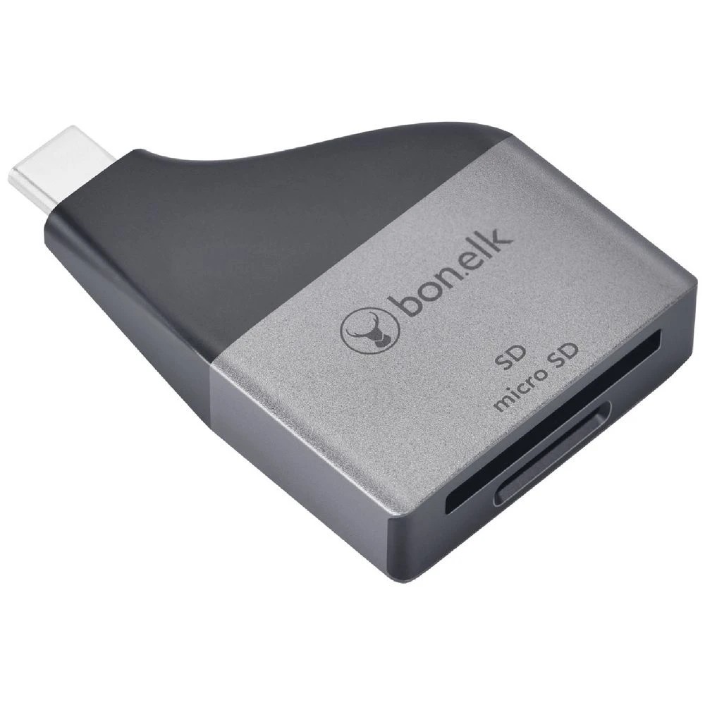 1 Bonelk USB-C to microSD/SD Card Adapter Grey, 1 of 6