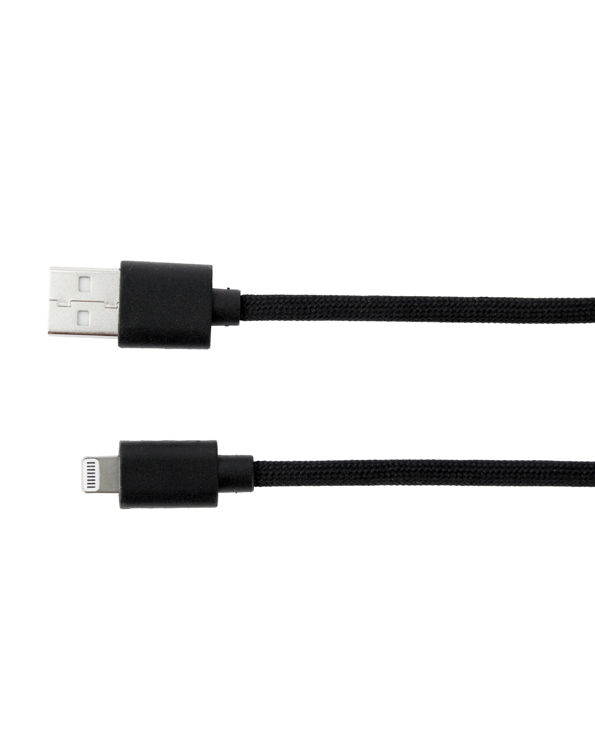 2 USB-A to Lightning Braided Cable - 1m, Black, 2 of 4