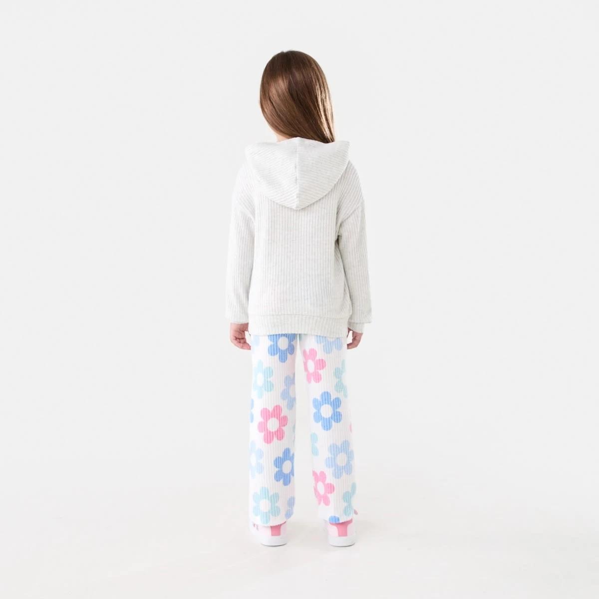 6 Brushed Hooded T-shirt Wht Marle, 6 of 8