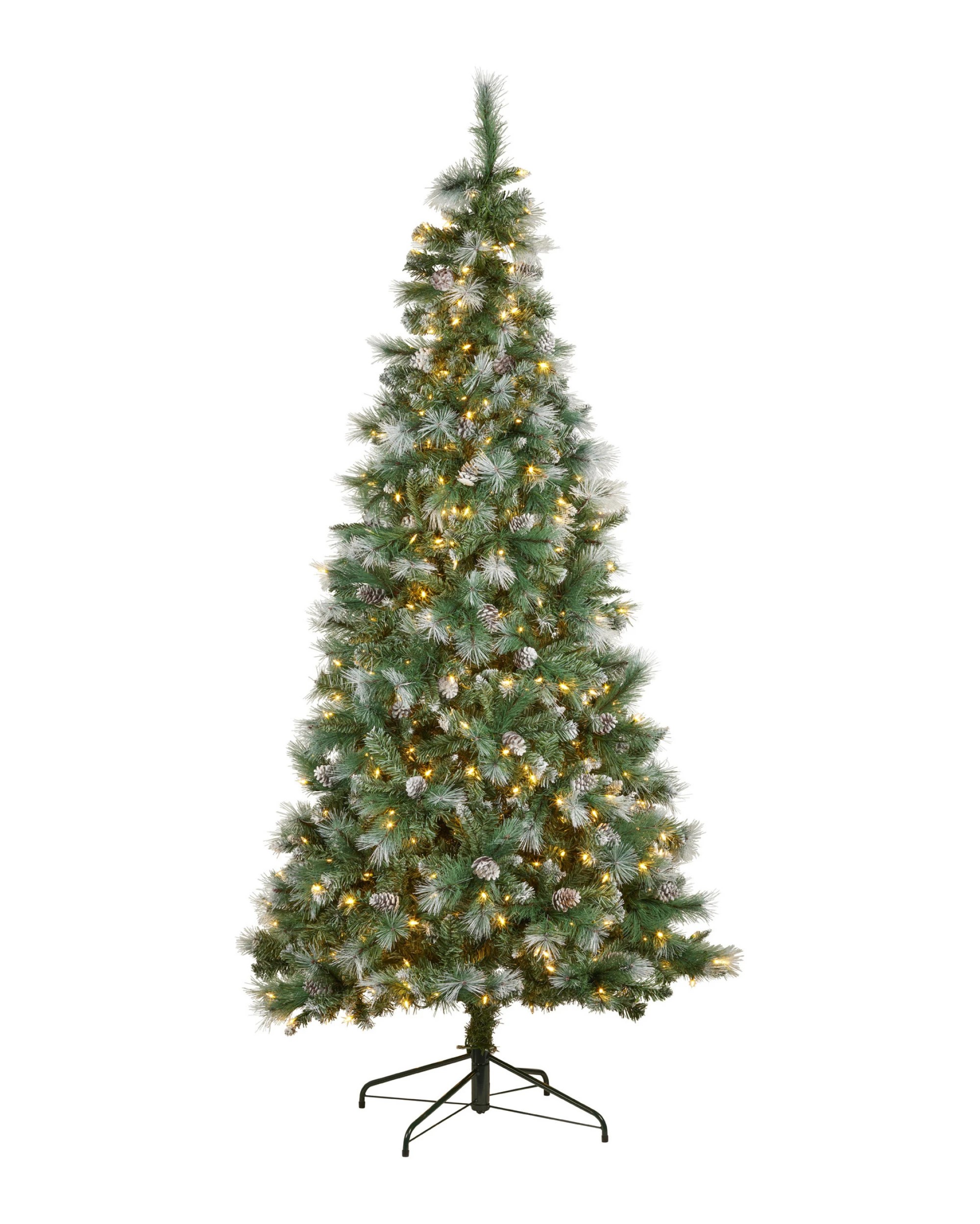 1 Christabelle 2.3m Bayville Pine Slim Pre-Lit Christmas Tree, 1 of 3