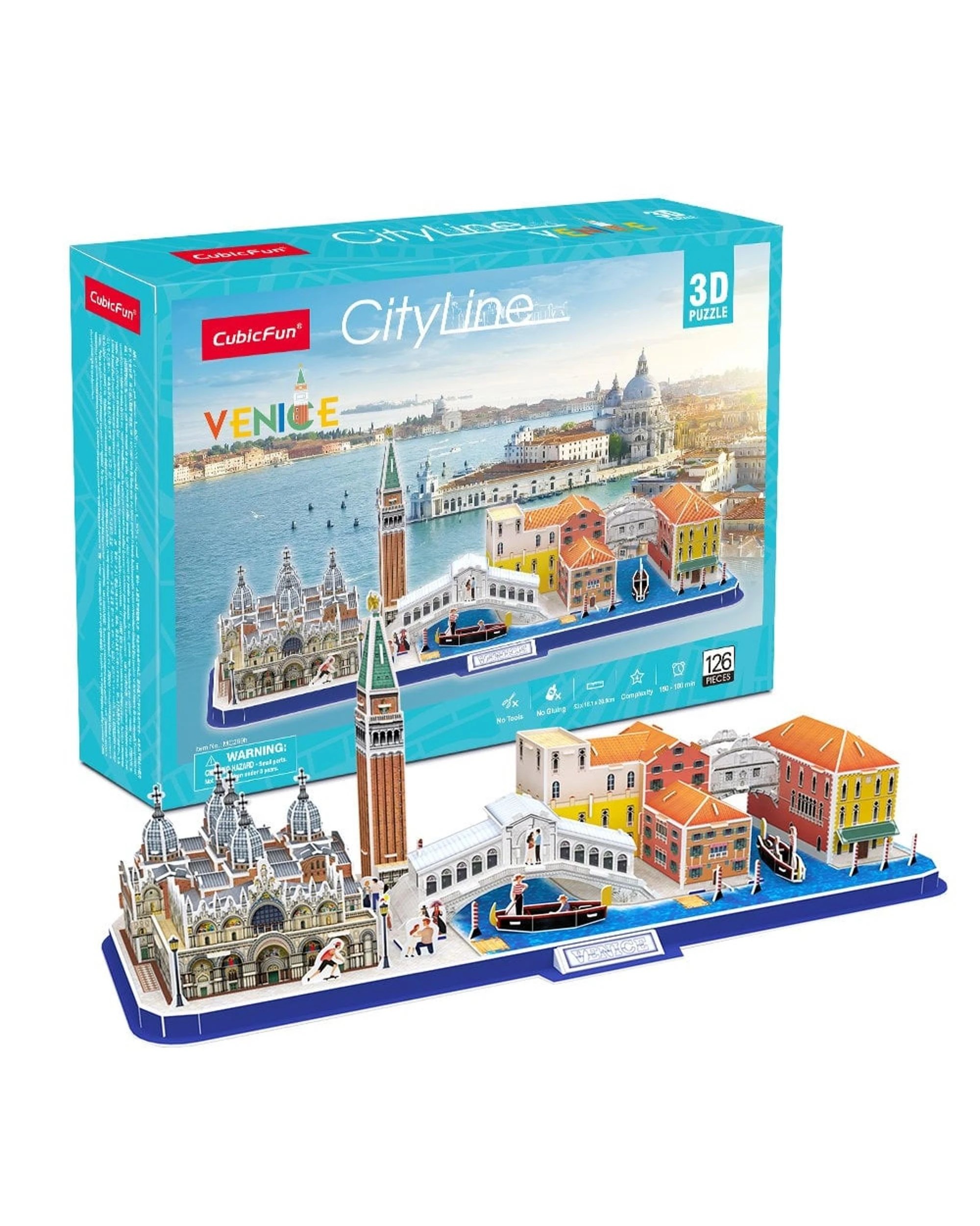 1 CubicFun CityLine Venice 126 Piece 3D Puzzle Model Kit, 1 of 1