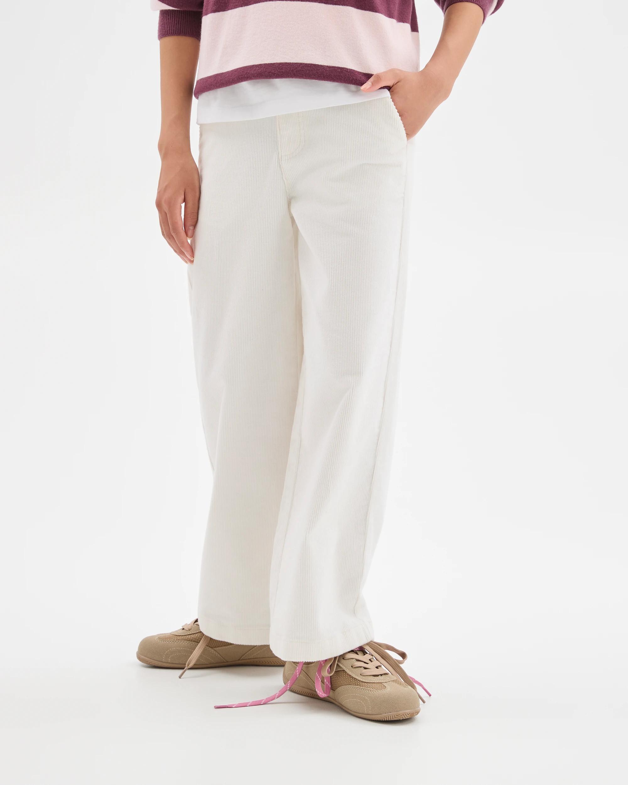 2 Target Kids Wide Leg Corduroy Pants CREAM, 2 of 6