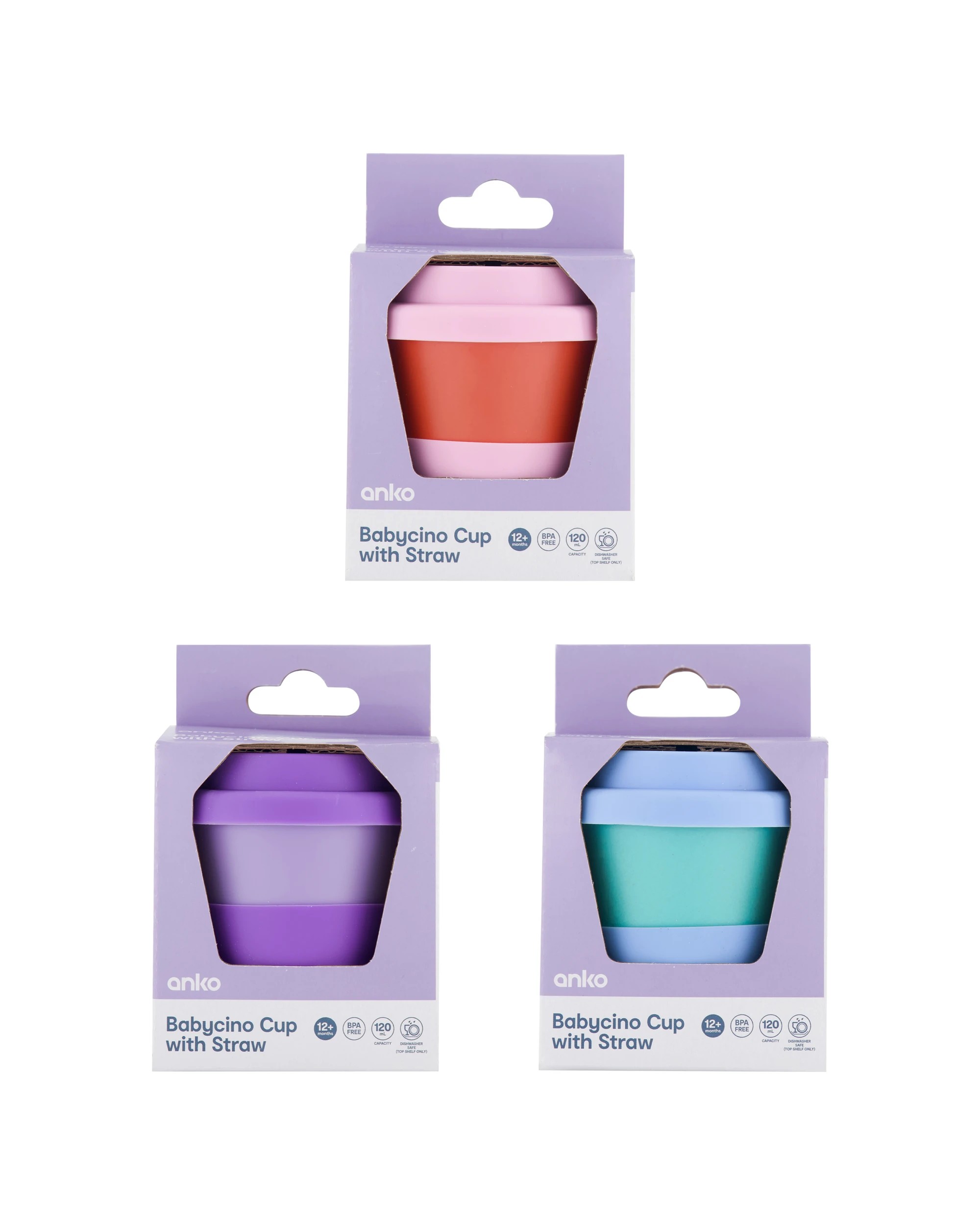 1 Babycino Cup With Straw - Assorted, 1 of 6