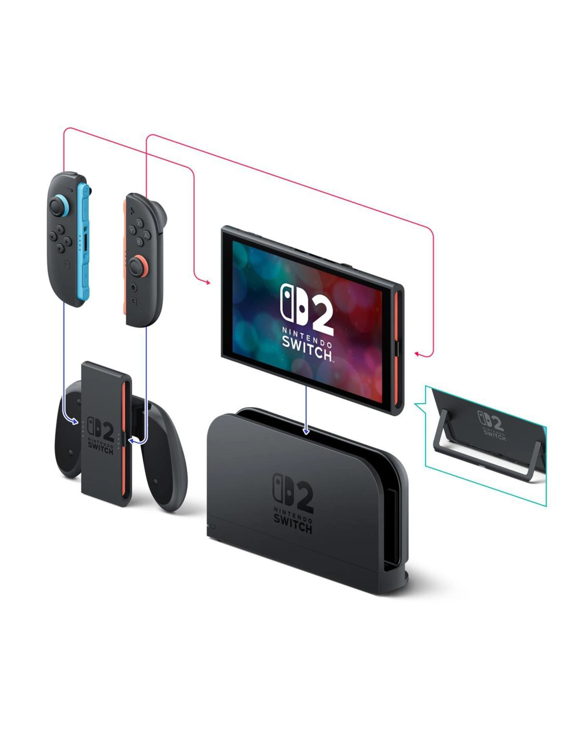 9 Nintendo Switch 2 Console with Mario Kart World Bundle with Bonus Offer - Black, 9 of 9