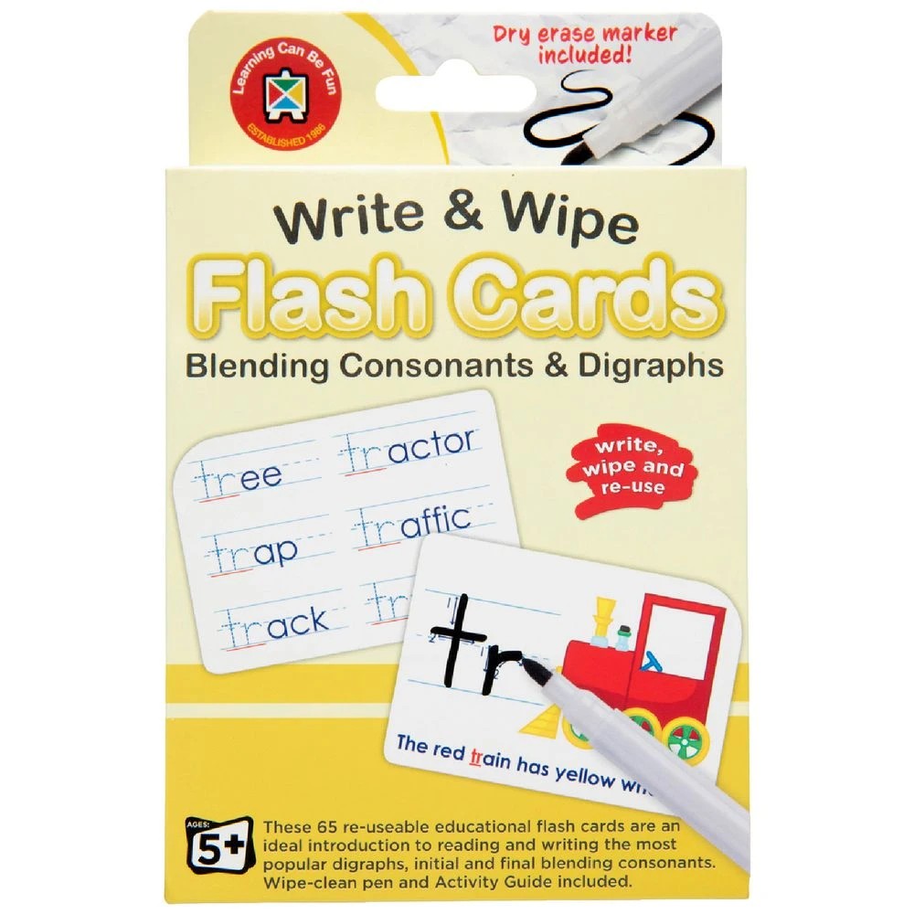 1 Learning Can Be Fun Write & Wipe Blend Consonants Flashcards, 1 of 2