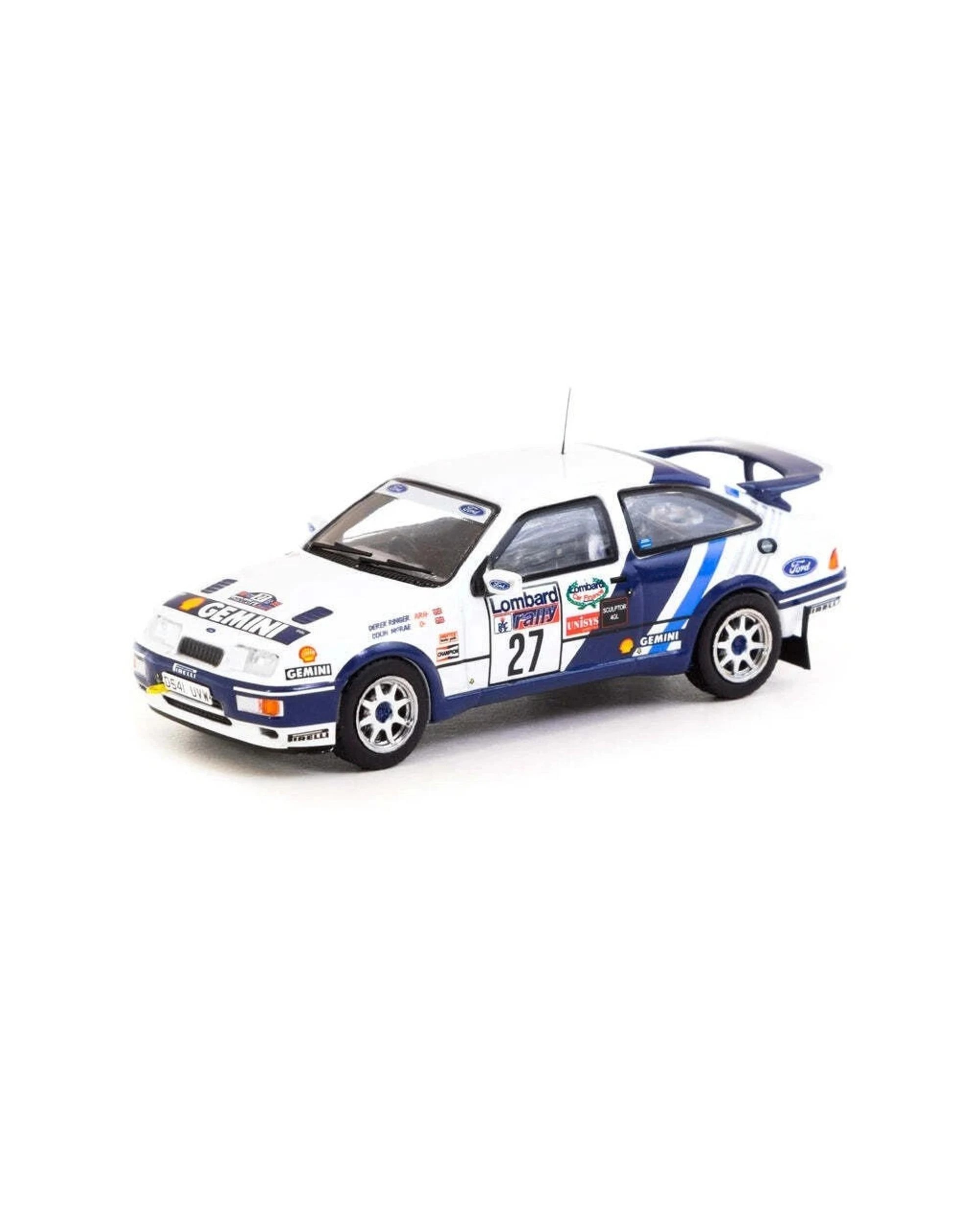 2 Tarmac Works Ford Sierra RS Cosworth Rac Rally 1989 #27 1:64 Scale Diecast Model Car, 2 of 3