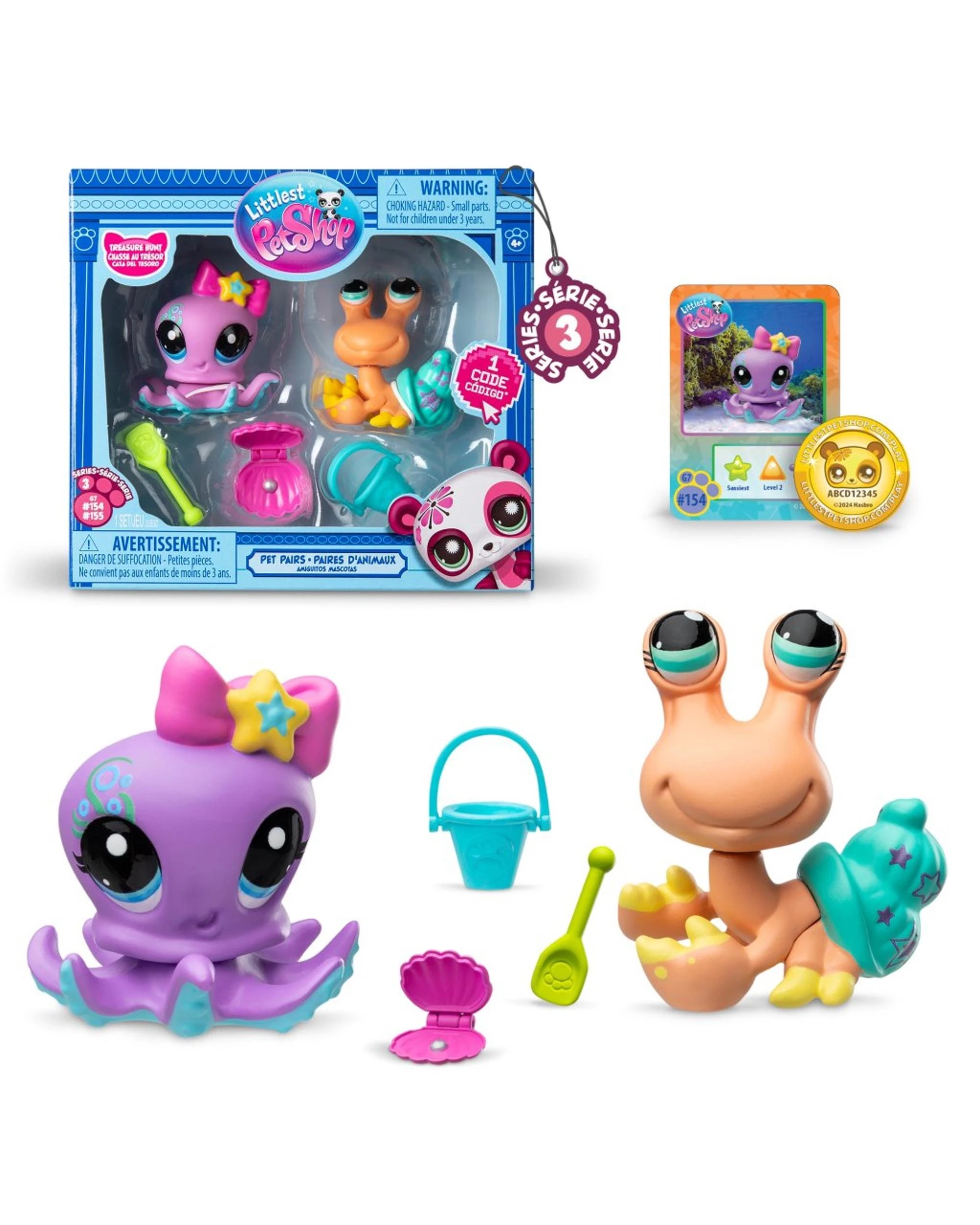 2 Littlest Pet Shop Pet Pairs Series 3 Treasure Hunt 2 Pack Figures, 2 of 4