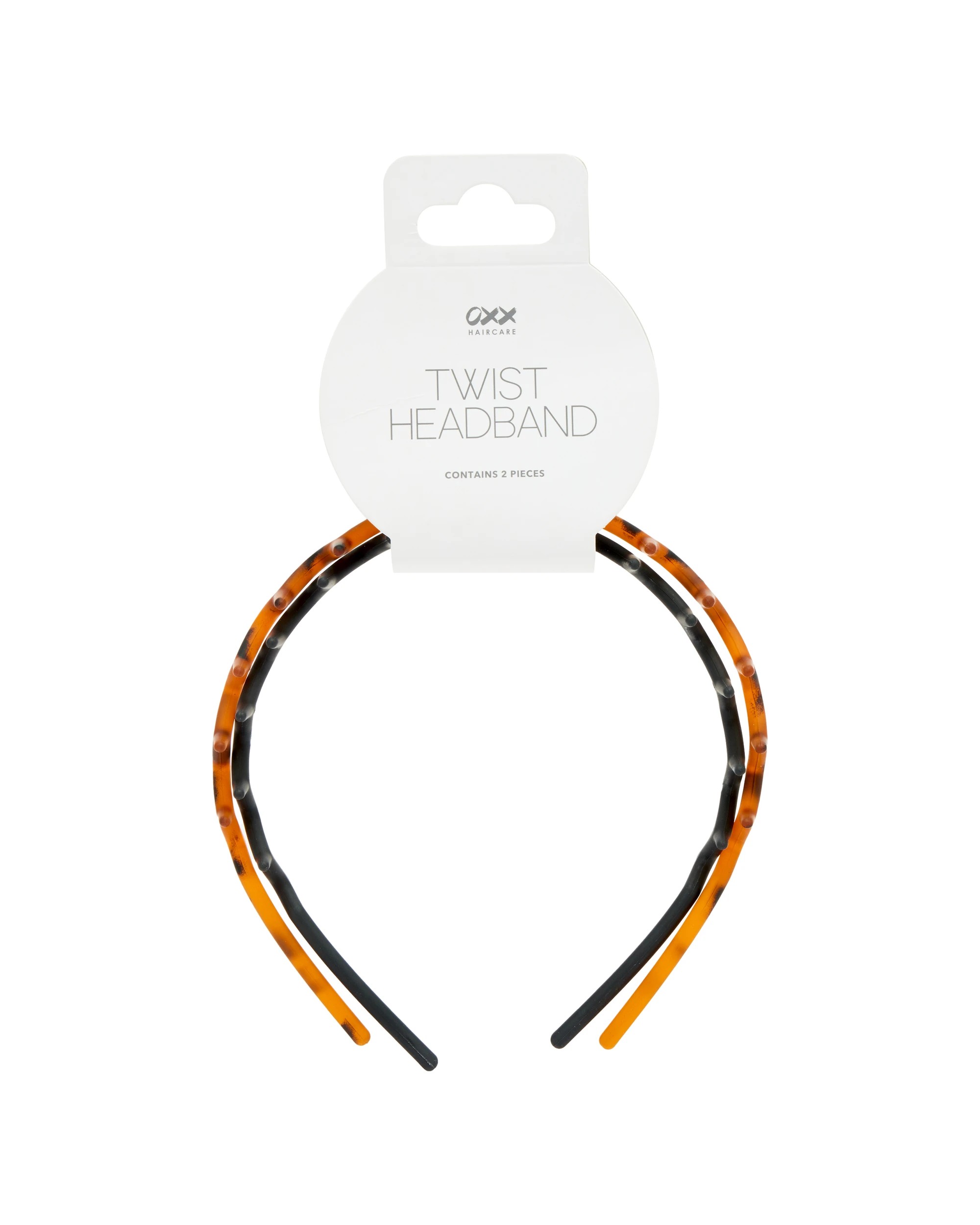 4 OXX Haircare 2 Pack Twist Headband - Black and Tort, 4 of 4