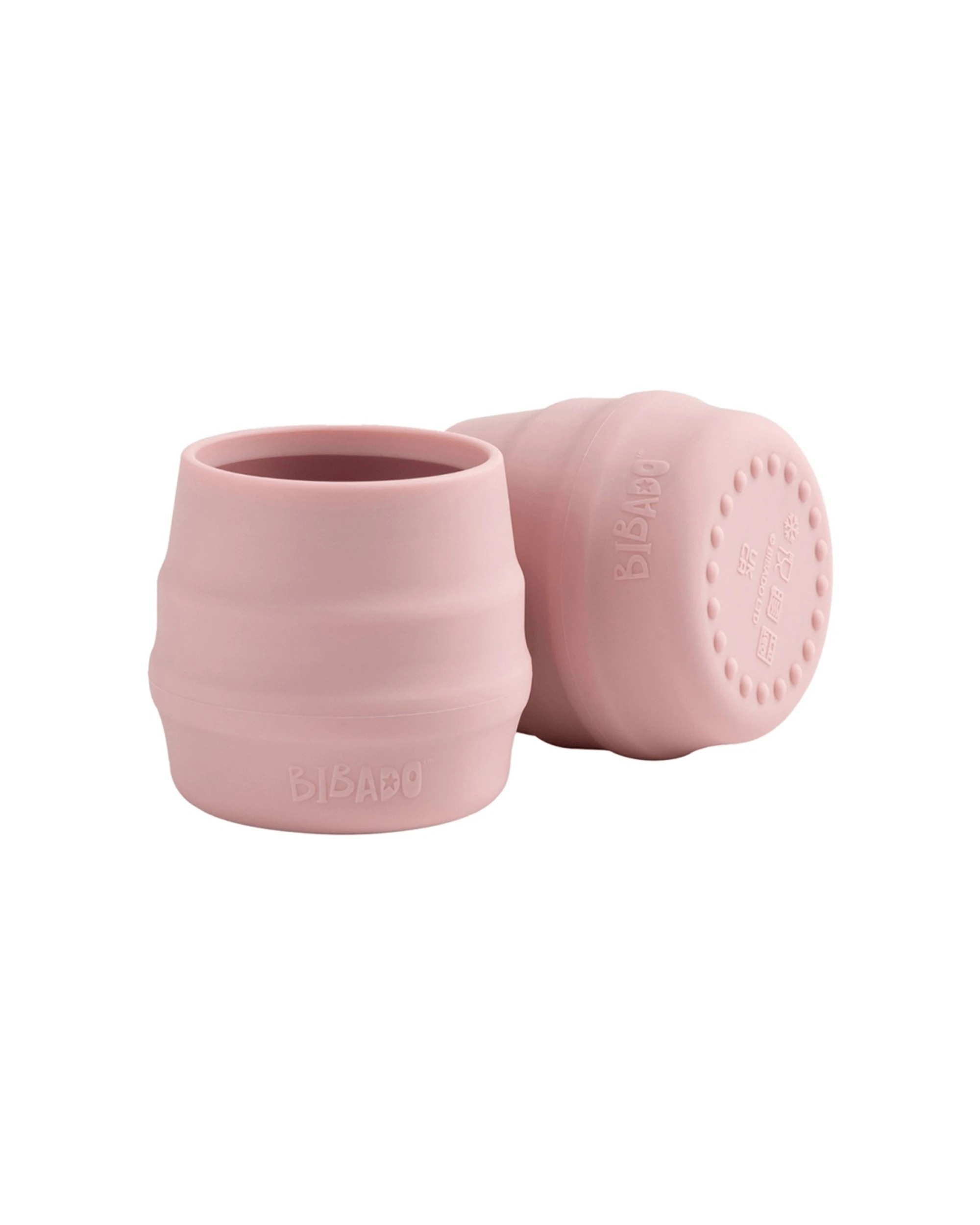1 Bibado 2pc Sippit Cup Baby Training Drinking Cups Silicone 35ml Blush - Pink, 1 of 4