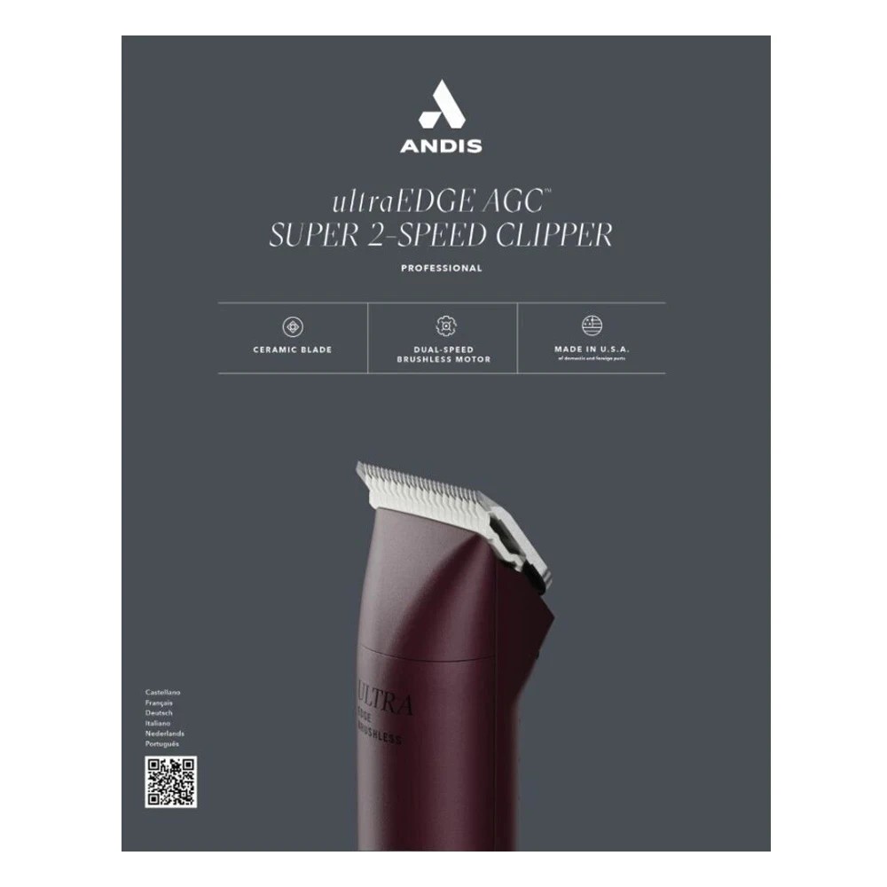 1 Andis Super 2 Speed Ultraedge Agc Grooming Clipper For Dogs Burgundy  1 Pack, 1 of 1