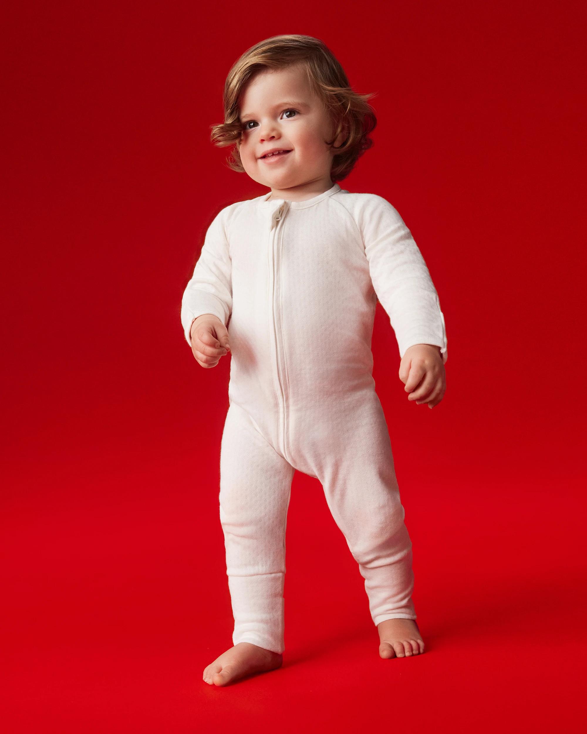 5 Target Baby Organic Cotton Pointelle Zip Coverall CREAM, 5 of 6