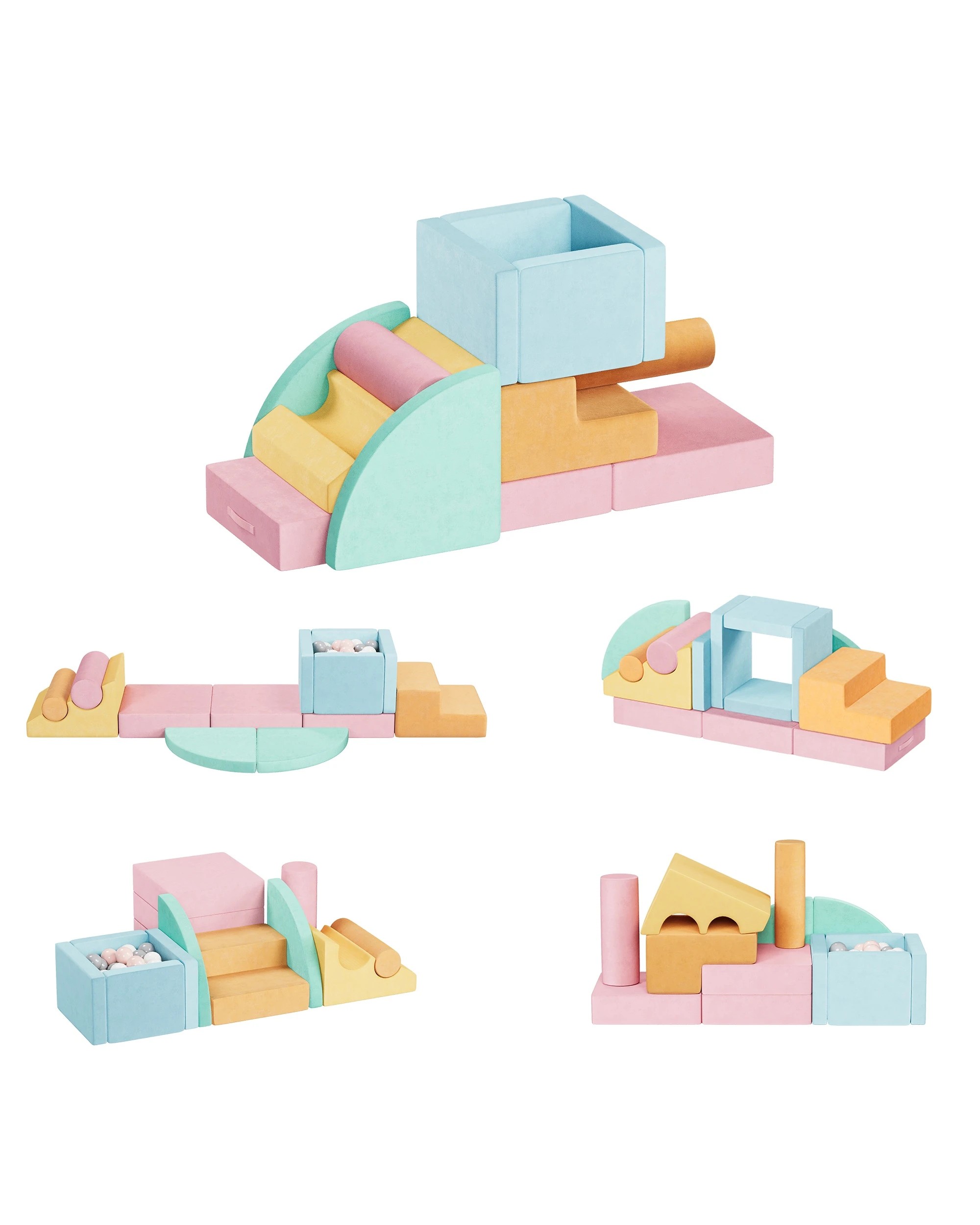 5 Advwin 12PCS Kids Climb & Crawl Foam Climbing Blocks Soft Play Set Climbing Toys, 5 of 8