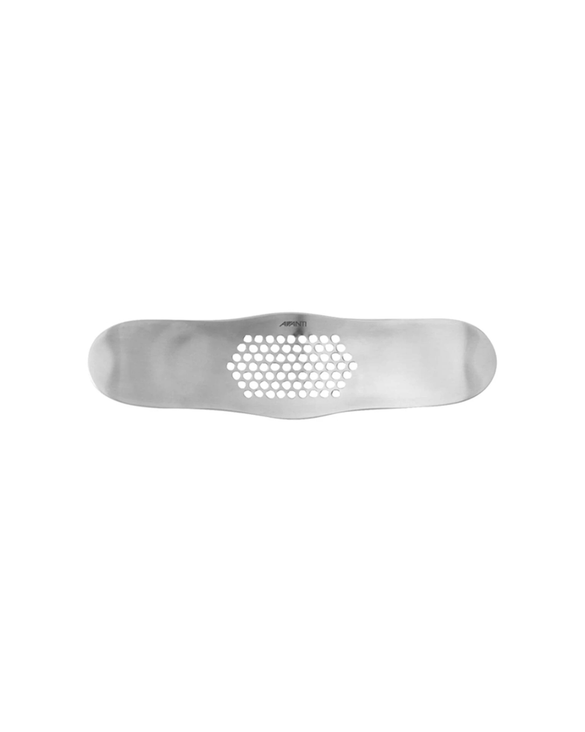 1 Avanti Stainless Steel Rocking Garlic Press With 71 Patterned Perforations - Silver, 1 of 1