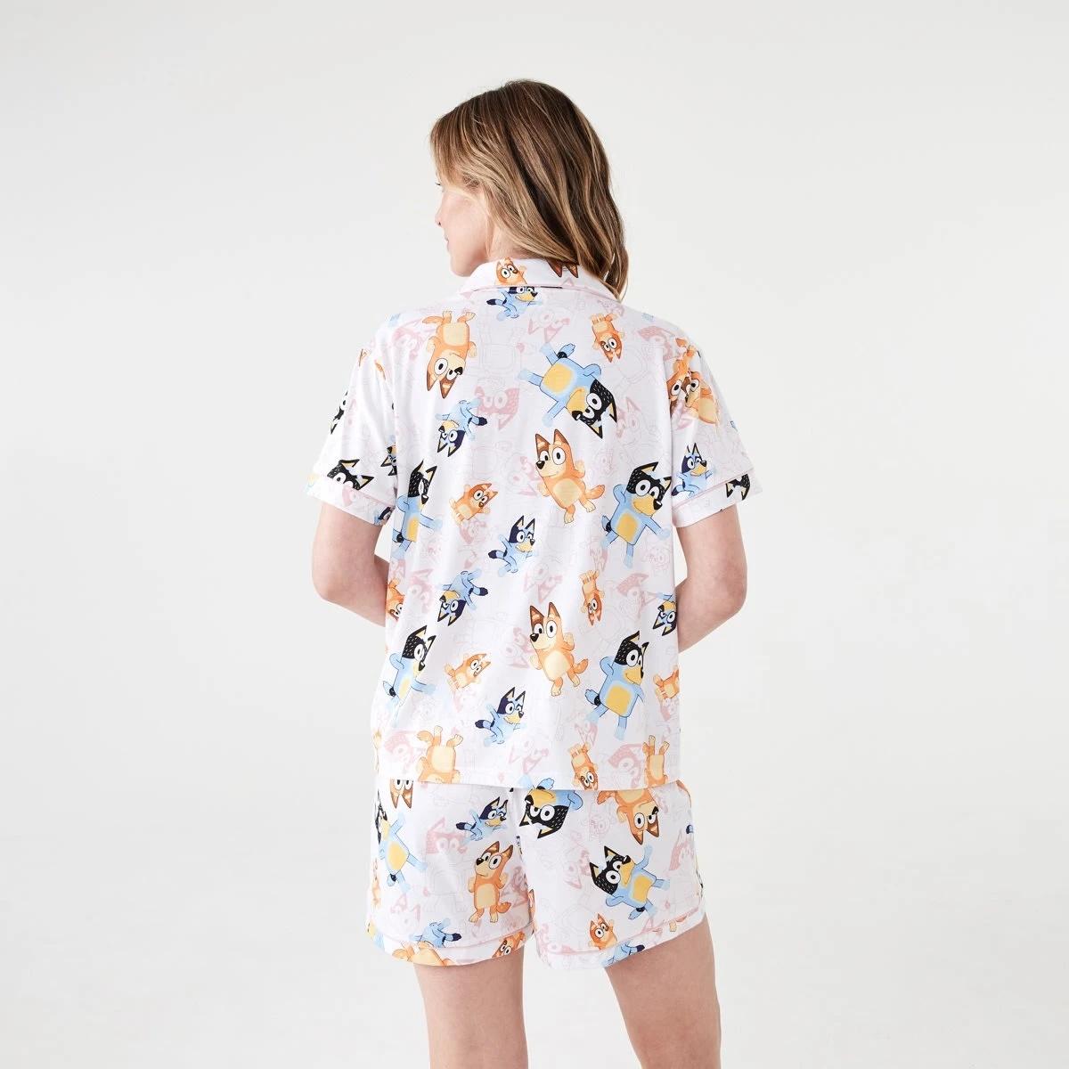 3 Bluey License Family Matching Short Sleeve Top and Shorts Comfort Pyjama Set BLUEY WHITE, 3 of 8