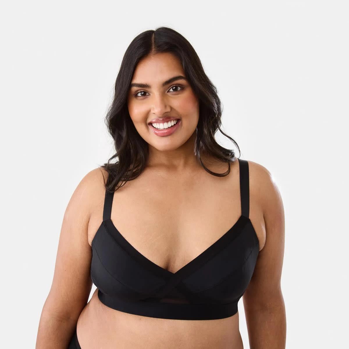 1 Full Figure Micro Mesh Bra BLACK, 1 of 6