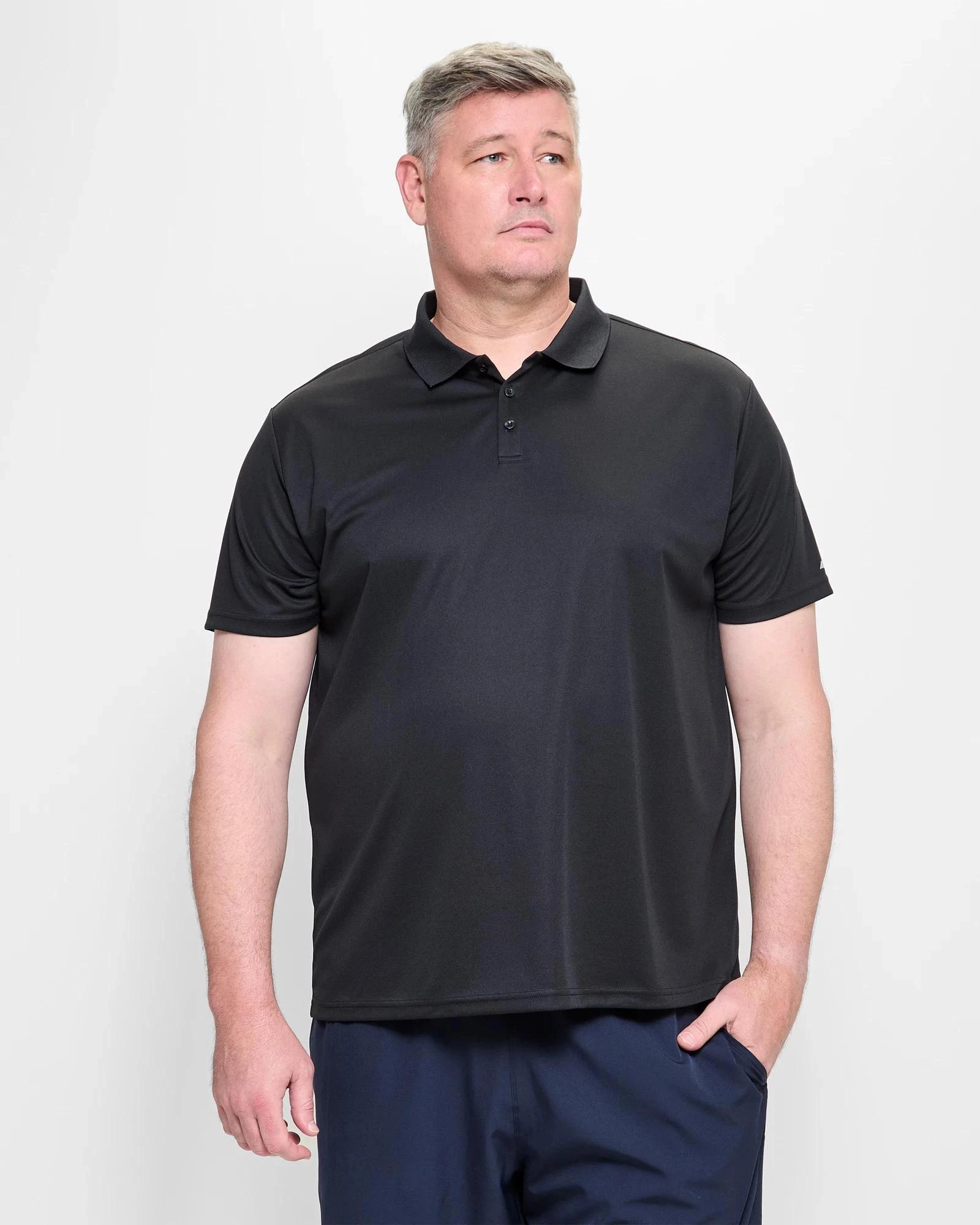 1 Target Plus Size Active Polo Top BLACK, 1 of 4