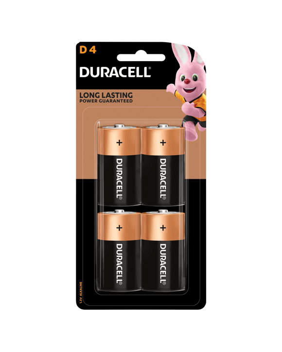 Duracell Coppertop D 4 Pack Batteries