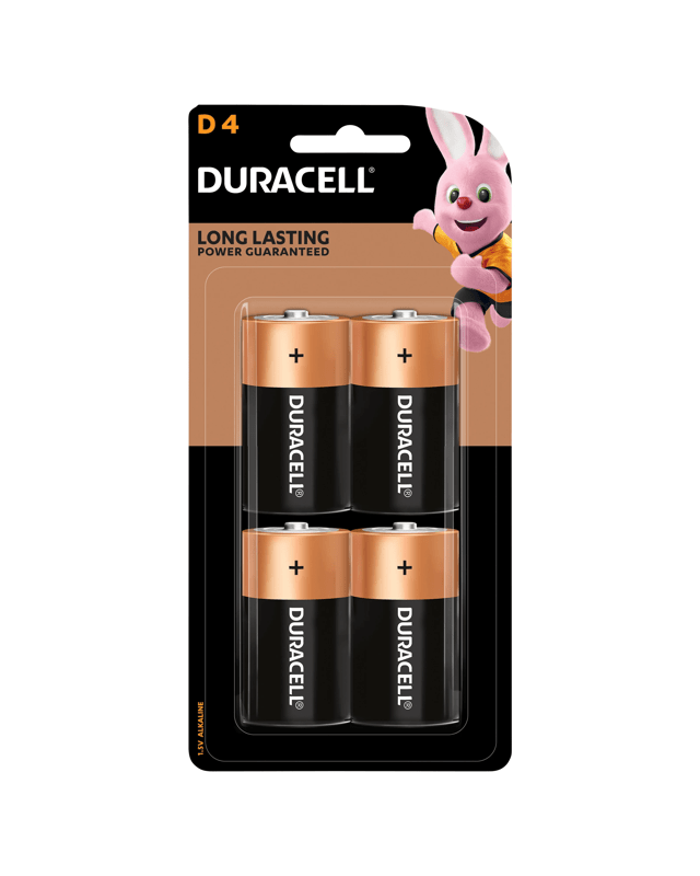 Duracell Coppertop D 4 Pack Batte