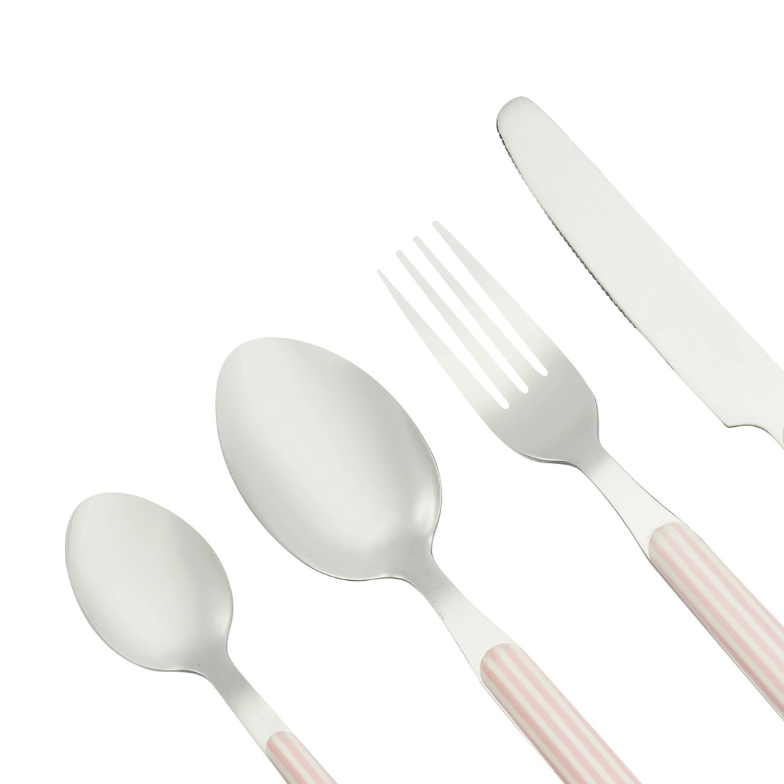 2 16 Piece Lilac Stripe Cutlery Set, 2 of 5