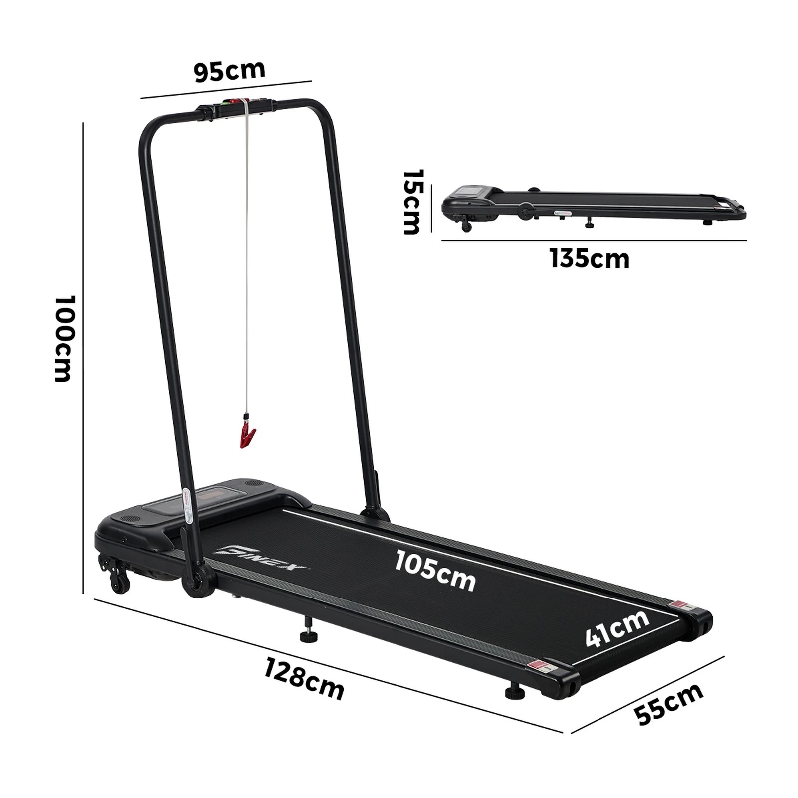 2 Finex Electric Walking Pad Foldable Under-Desk Treadmill - Black, 2 of 10