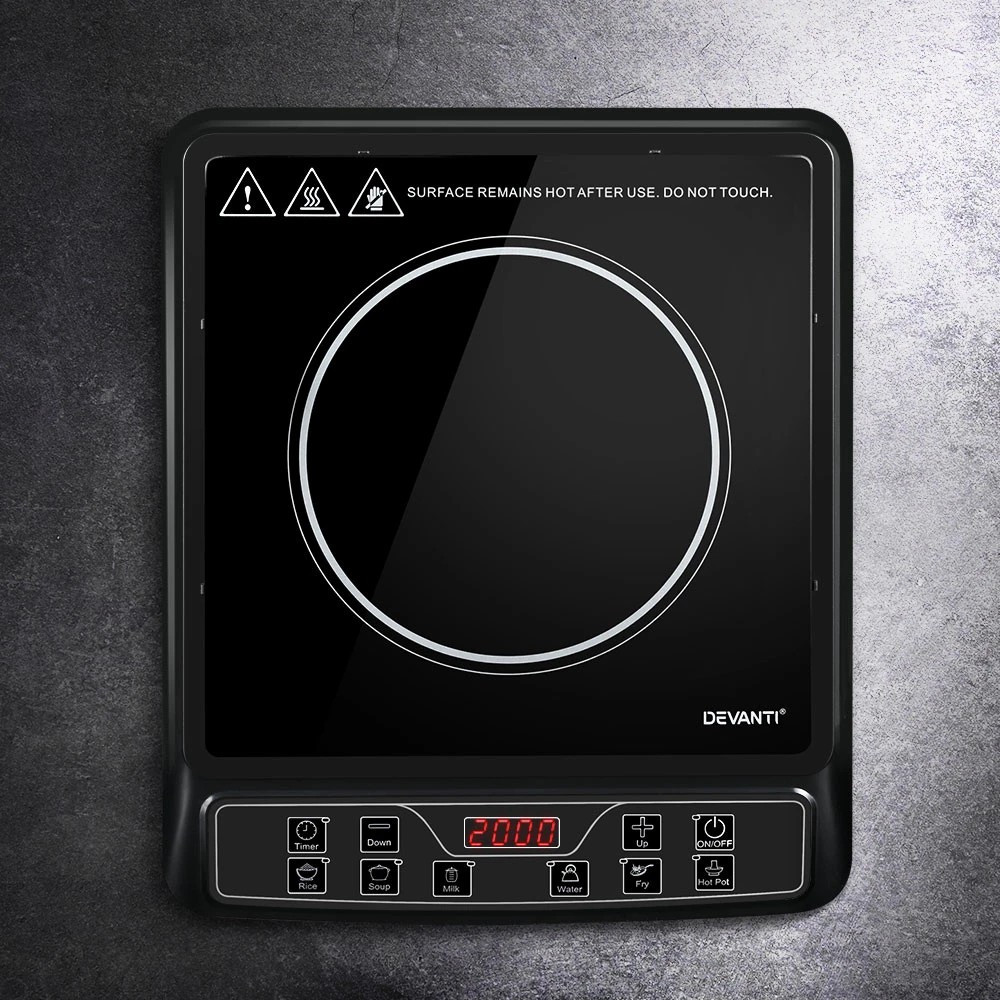 7 Devanti Induction Cooktop 30cm Portable - Black, 7 of 7