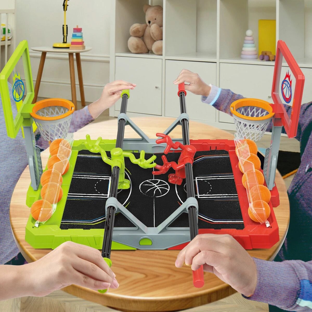 2 AUSWAY Foosketball Gaming Foosball Basketball Shoot and Score Board Table, 2 of 3