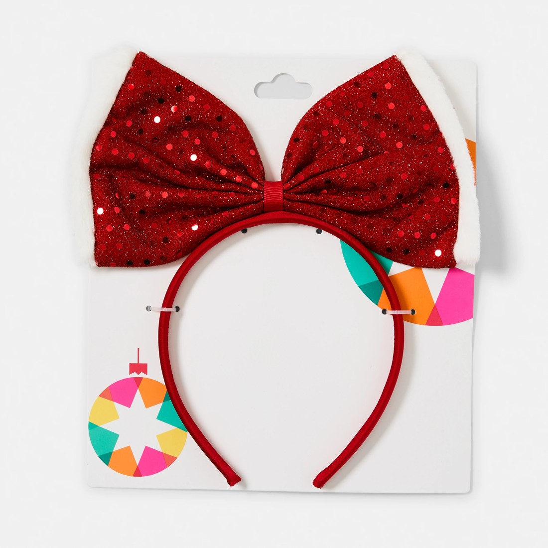 5 Christmas Glitter Bow Headband - Red, 5 of 5