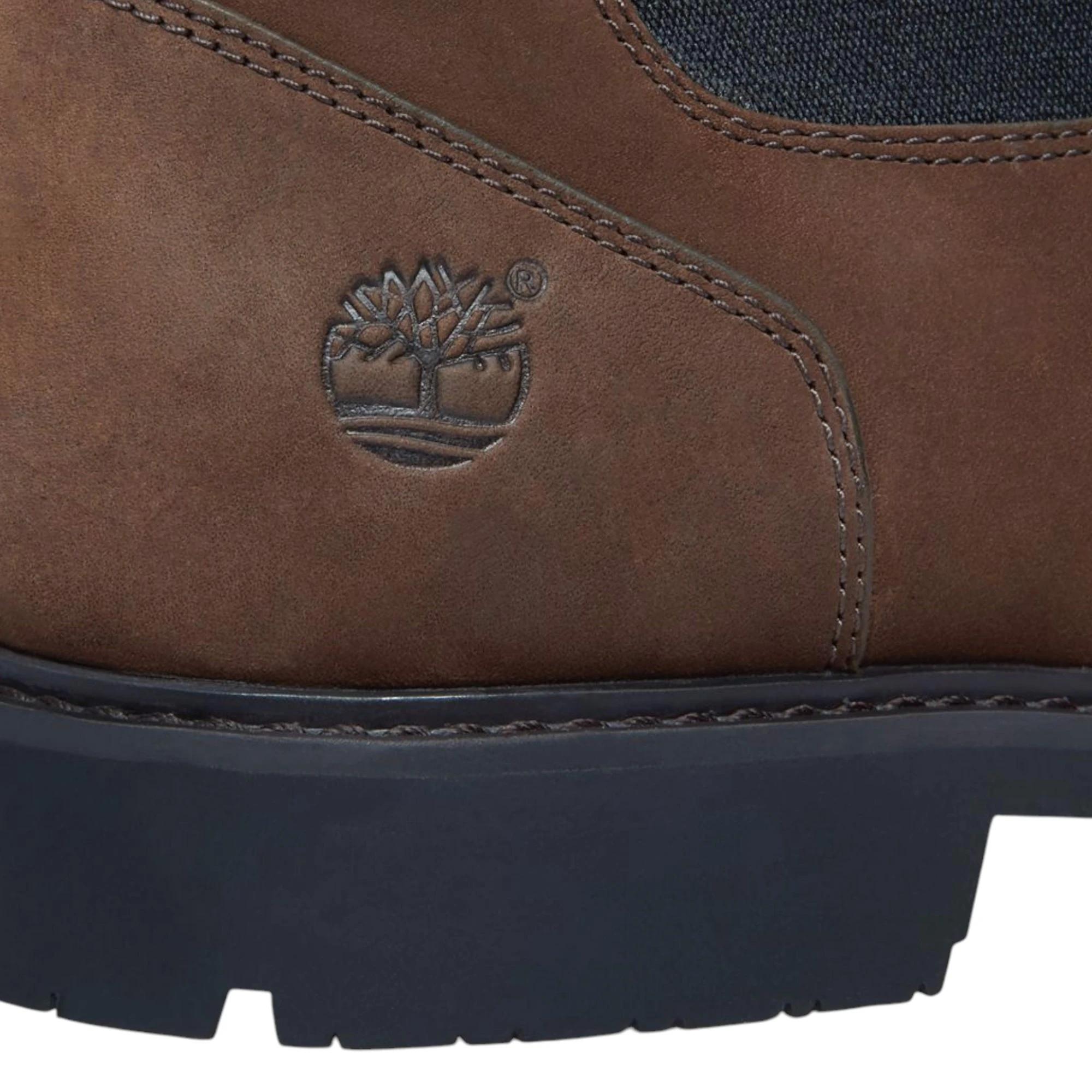 5 Timberland Mens Stormbucks Mid Chelsea Slip On Brown Boot BROWN, 5 of 6