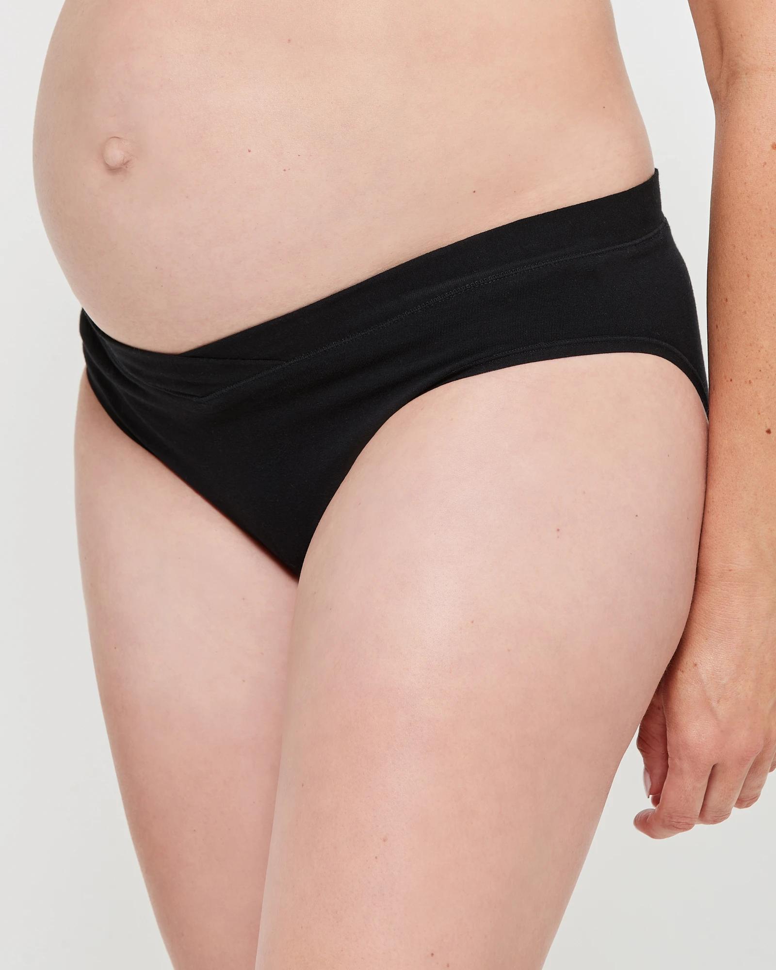 2 Target Maternity Underbelly Briefs BLACK, 2 of 3