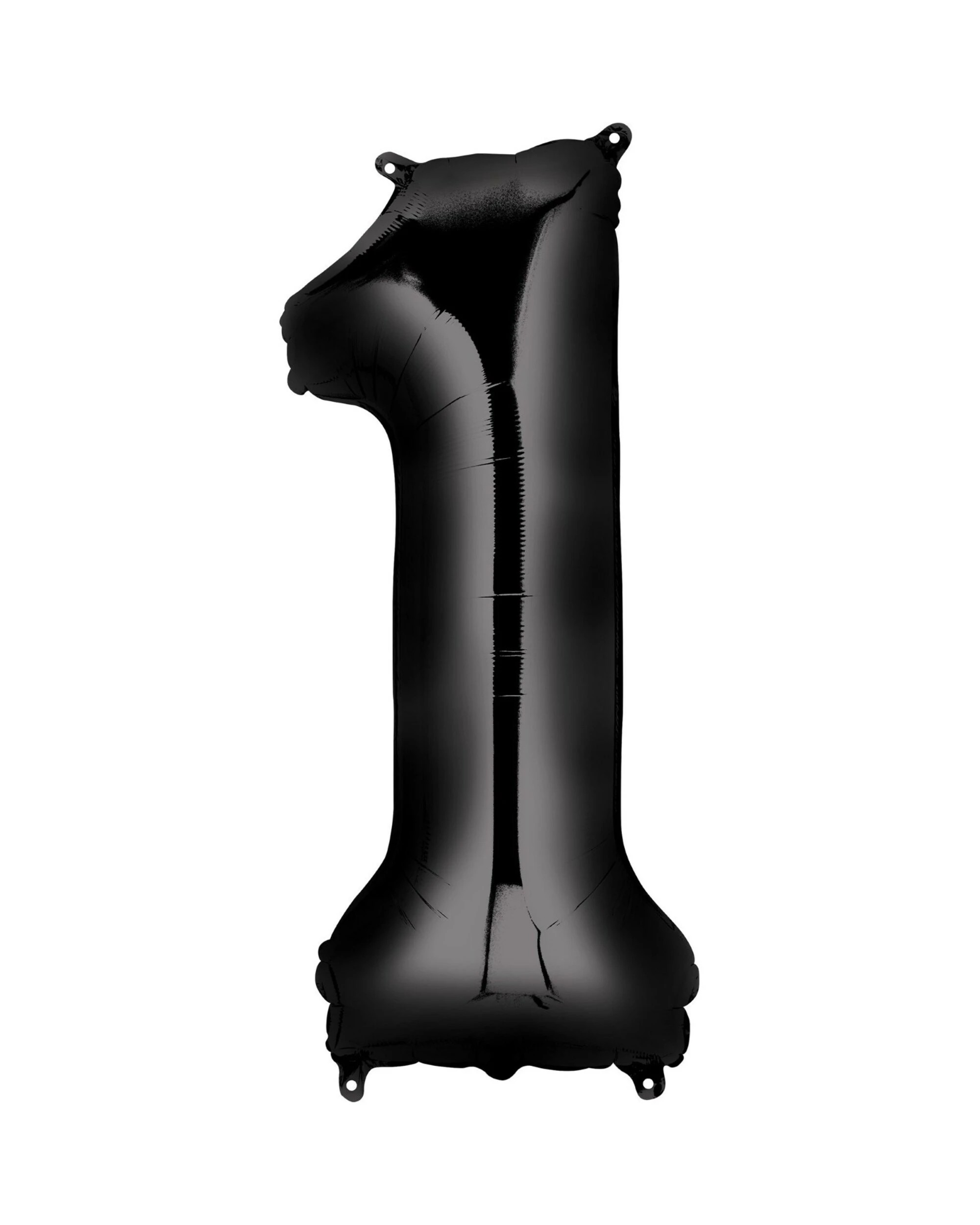 1 Unique Black Foil 1 Balloon 86cm - Black, 1 of 1