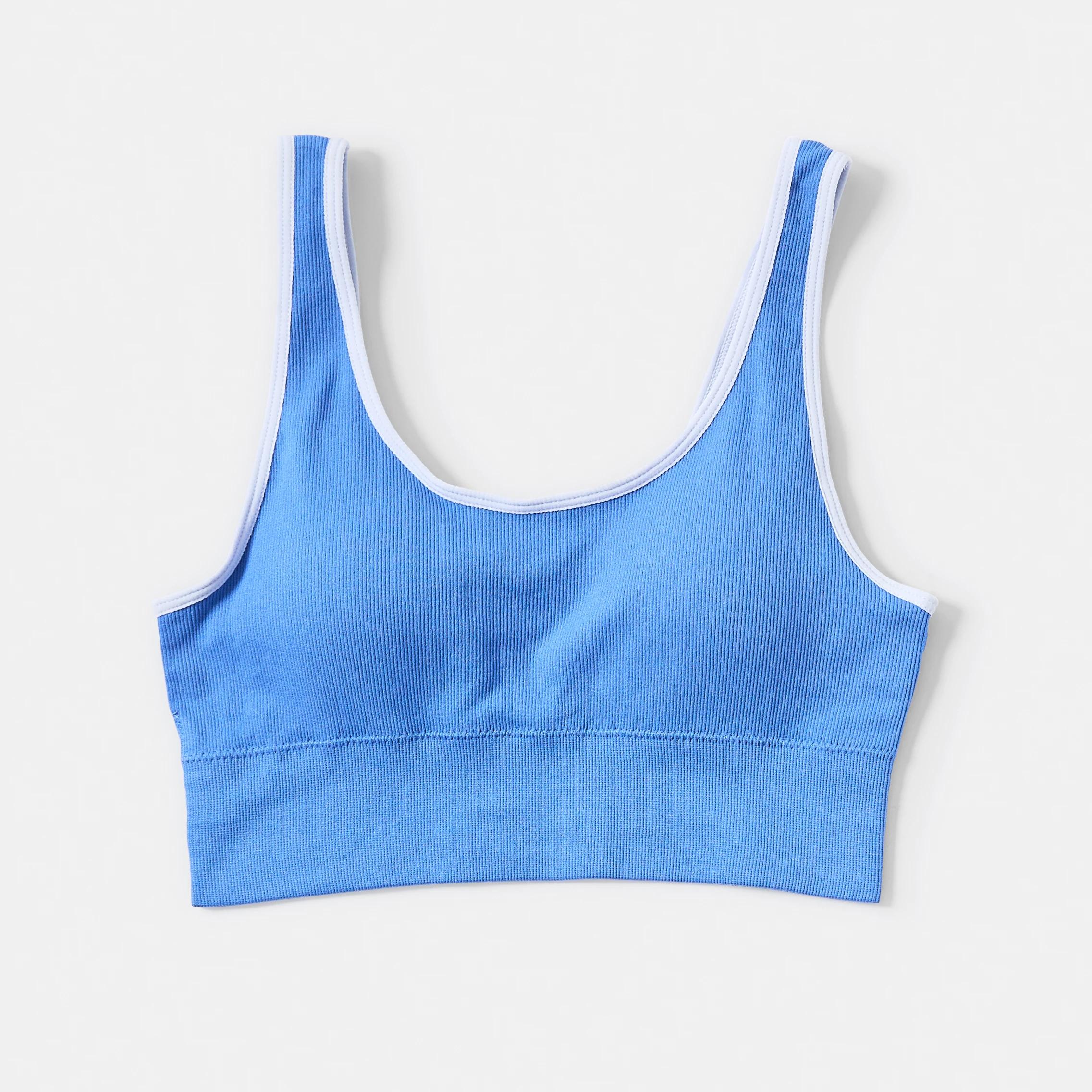 3 2 Pack Wirefree Seamfree Trim Crop Top BLUE MARINE, GREY MARLE, 3 of 10