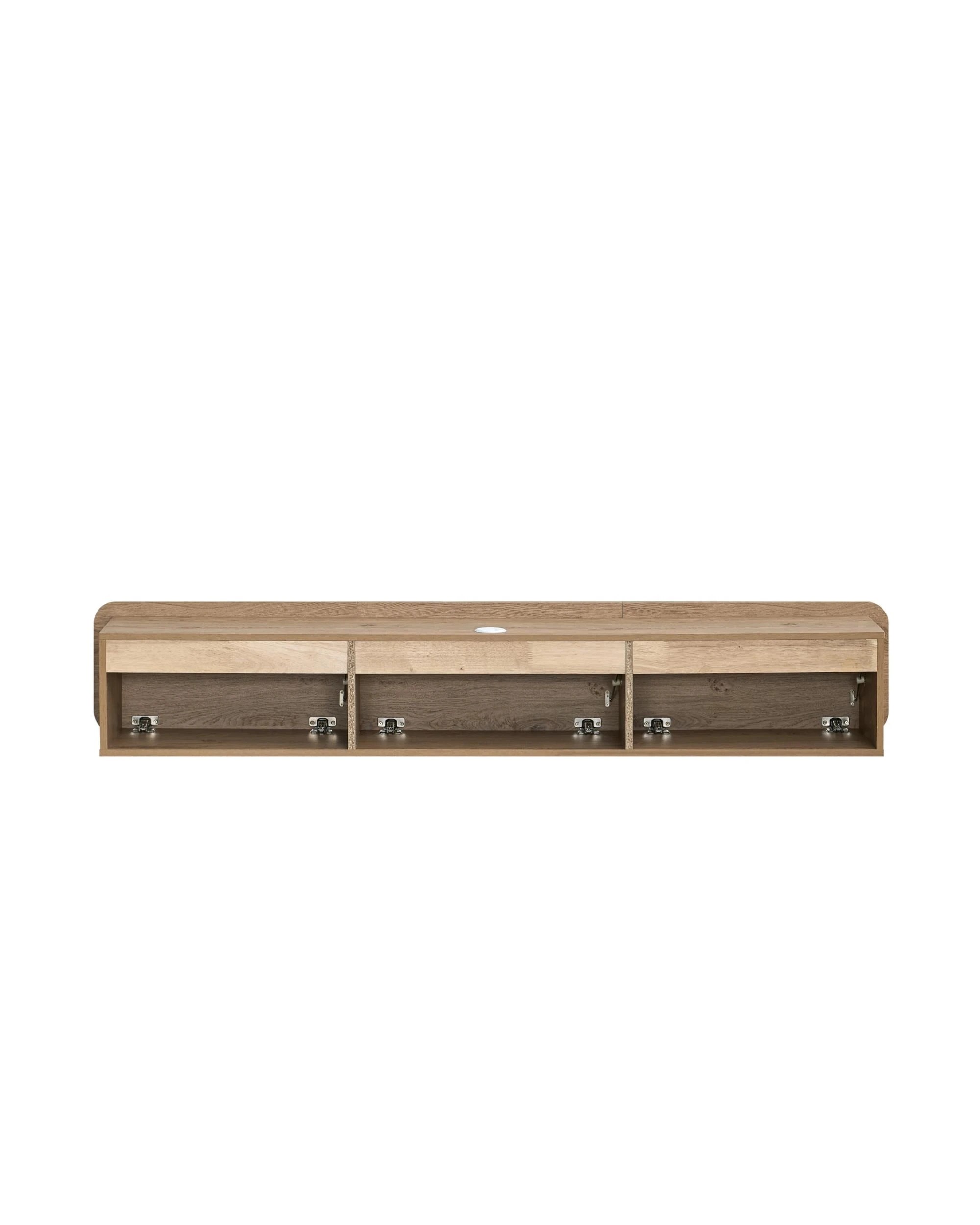 5 Kodu Wall Mount TV Entertainment Unit 3 Doors 180cm Oak - Natural, 5 of 8