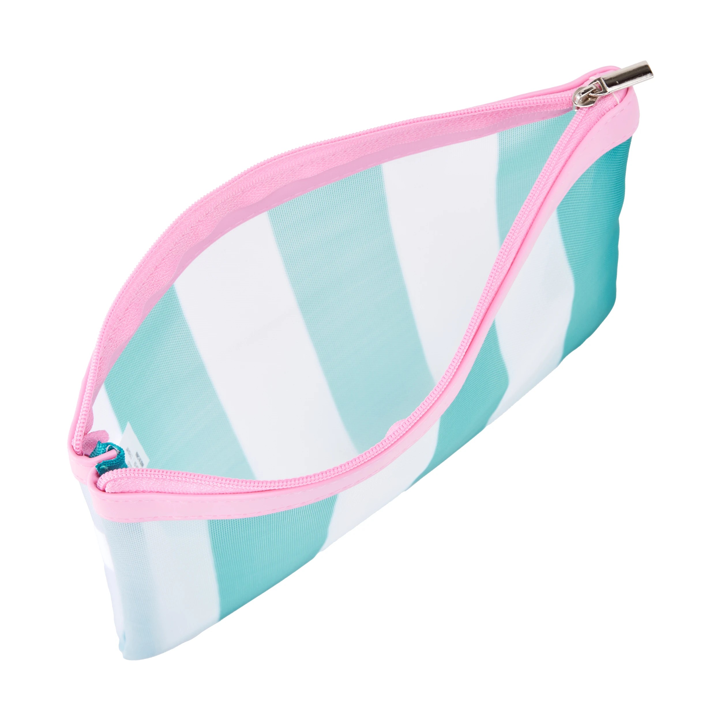 4 Mesh Stripe Pencil Case - Green, 4 of 6