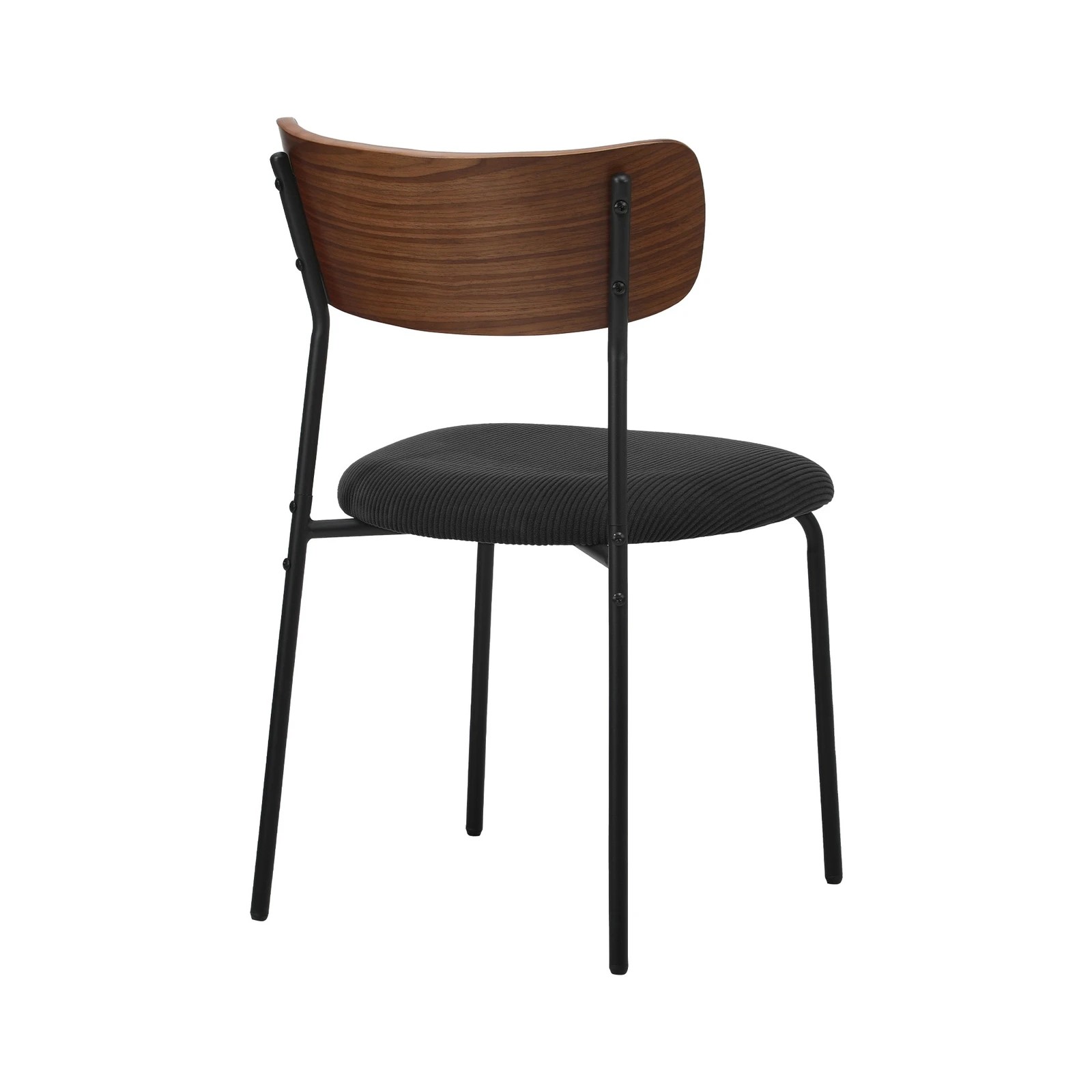 9 Oikiture 4PCS Dining Chairs Kitchen Chair Padded Lounge Seat Corduroy - Black, 9 of 10