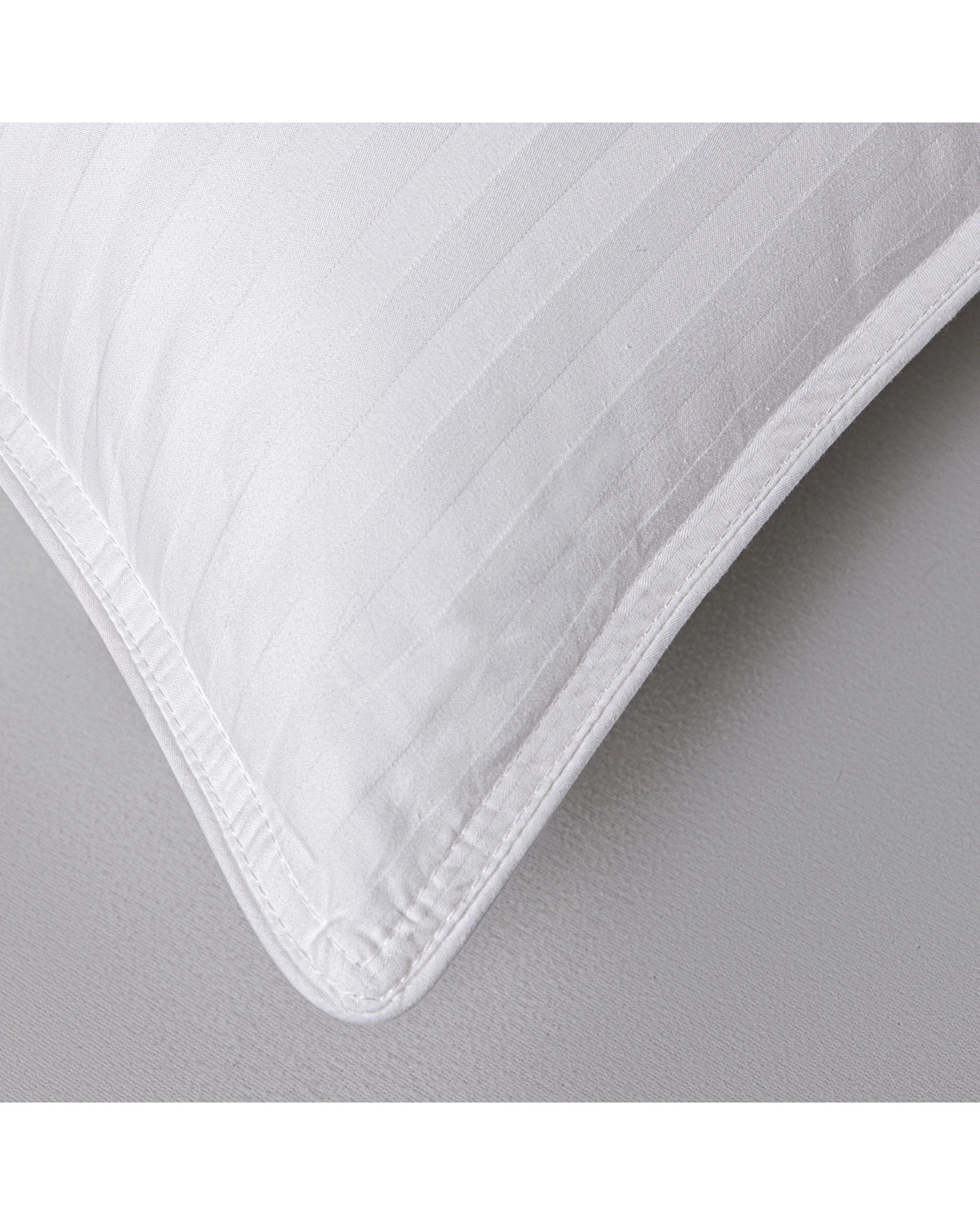 5 Dreamaker Hotel Collection Cotton Sateen Cover Microfibre King Pillow Twin Pack - White, 5 of 5