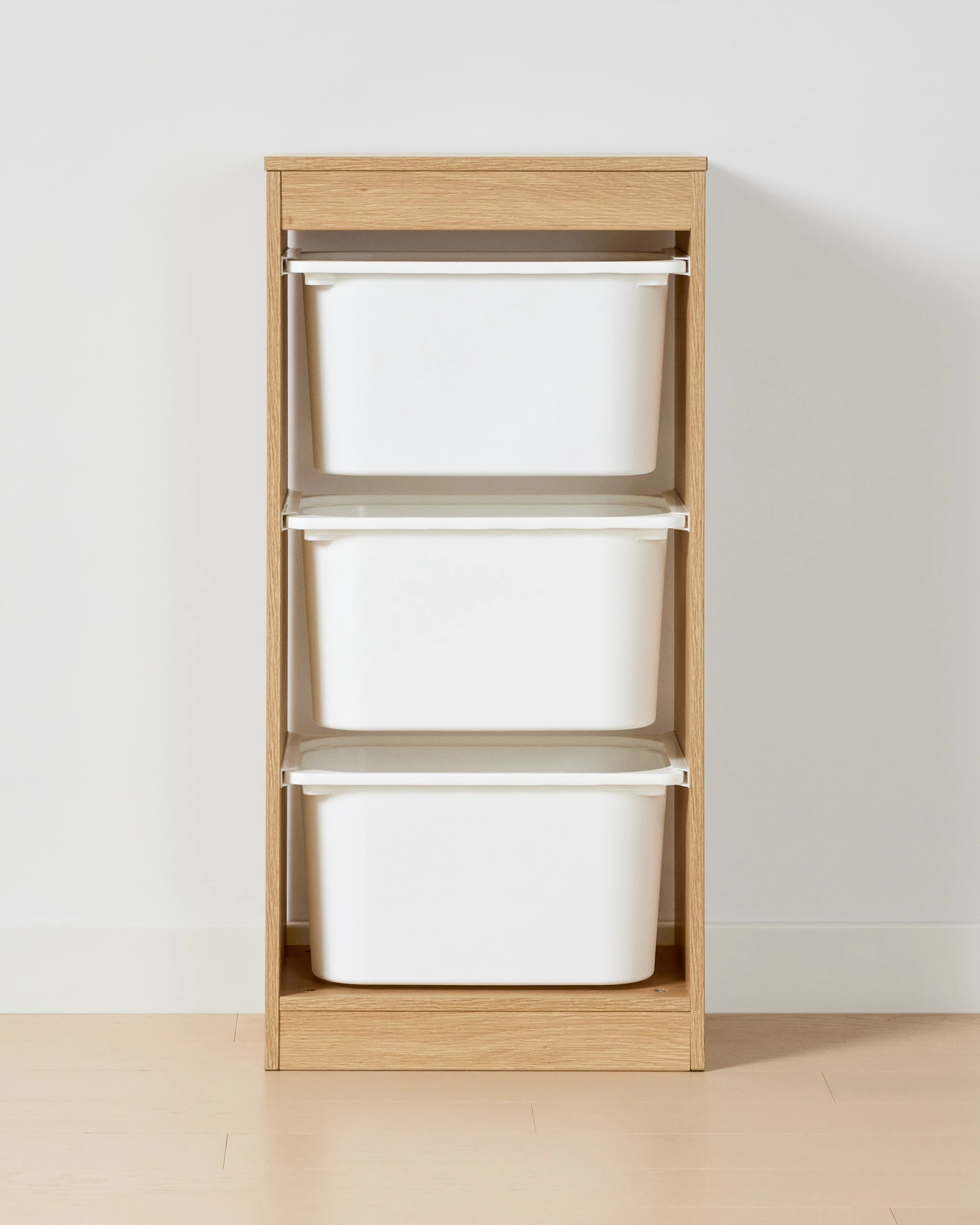 1 3 Tub Storage Unit - Oak, 1 of 7