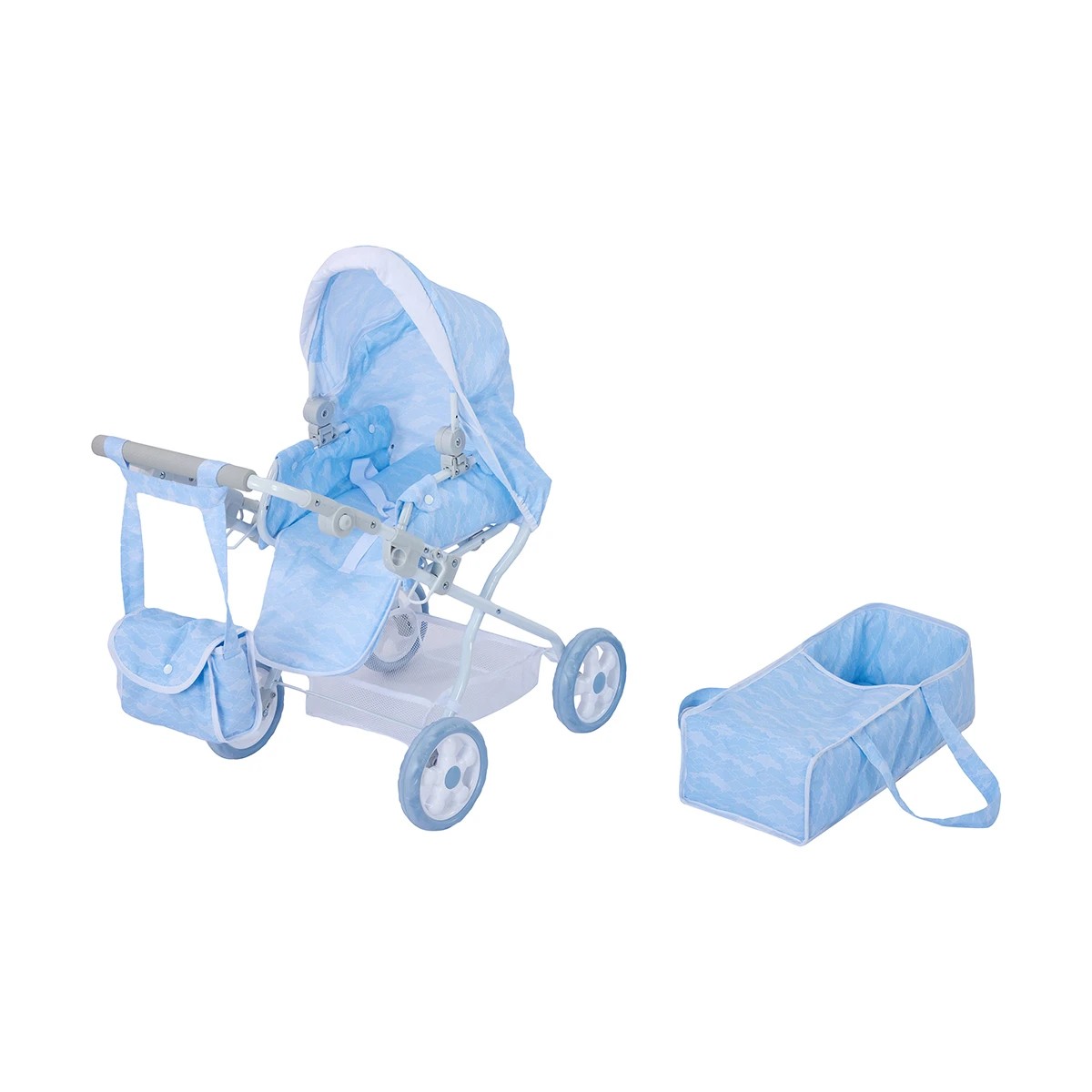 1 4 Piece Deluxe Toy Pram and Bag Set, 1 of 10