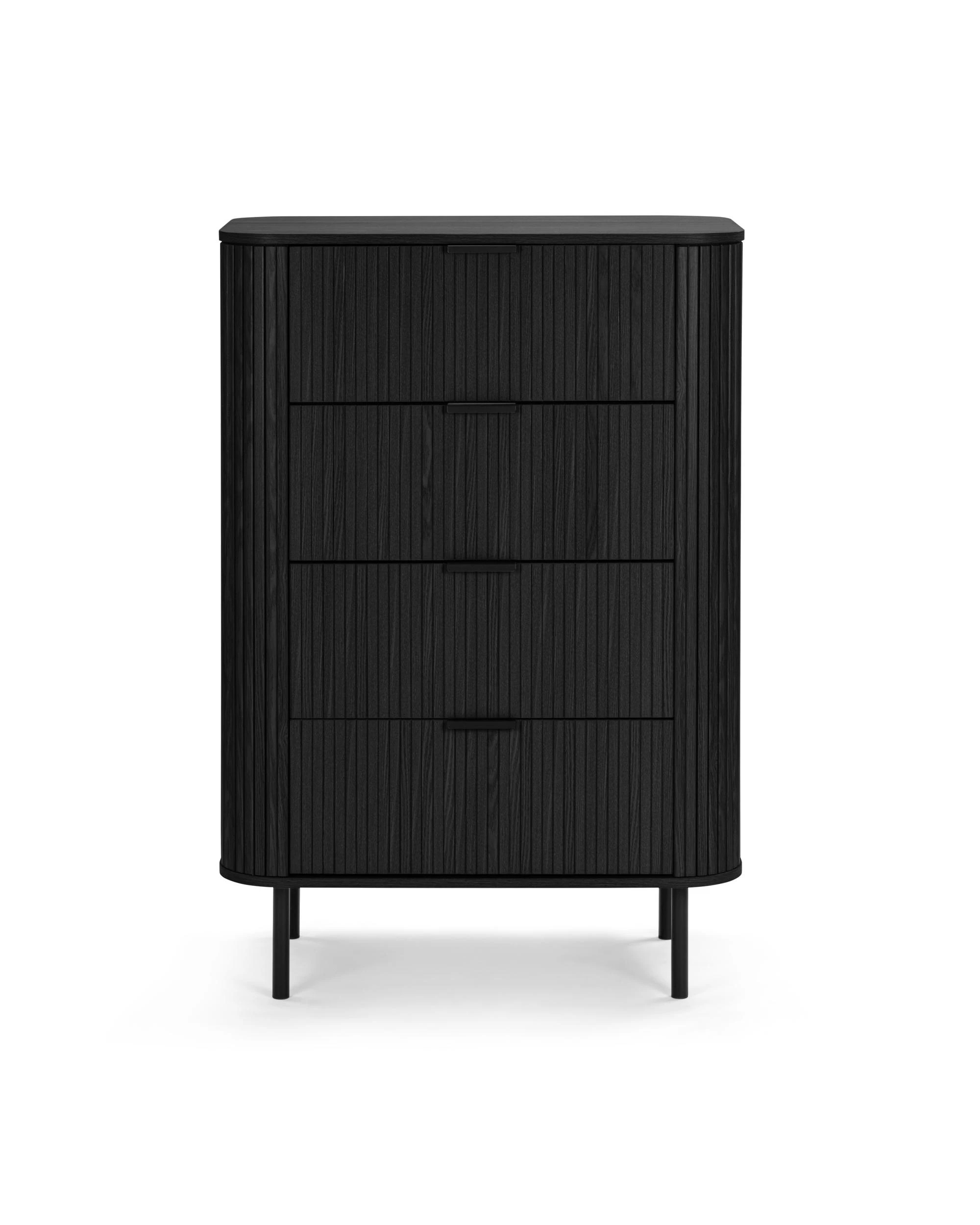 4 Kodu Tallboy Dresser Chest 4 Drawers - Black, 4 of 10