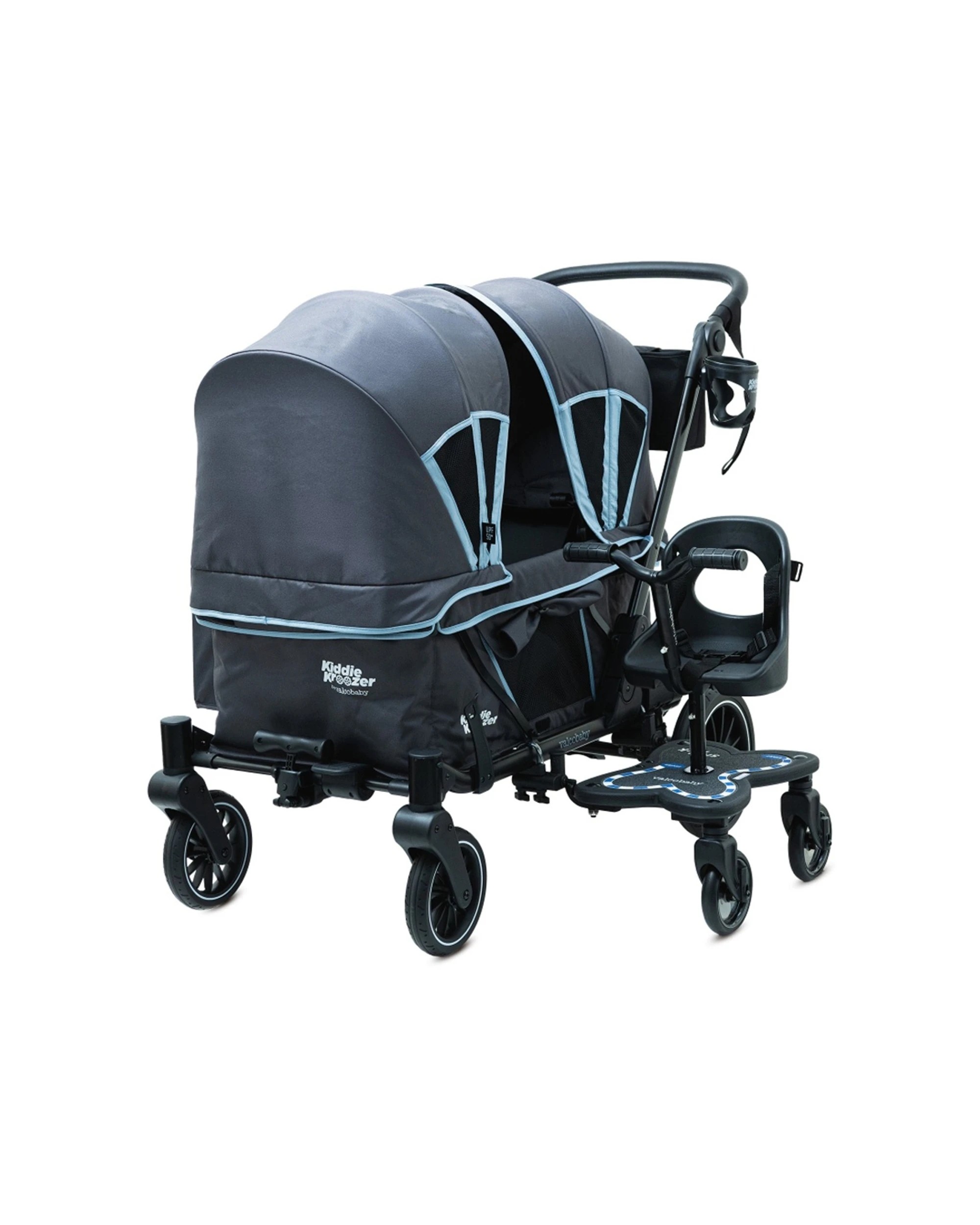 2 Valcobaby Sidekick For Kiddie Kroozer Wagon Toddler/Kids Ride-On Board 15m+ Up to 22kg - Black, 2 of 5