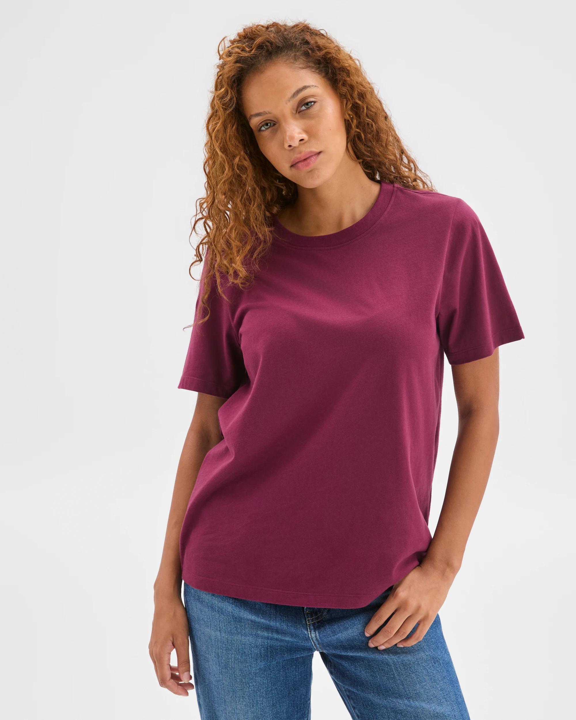1 Target Woman Australian Cotton Classic T-Shirt BOYSENBERRY, 1 of 6