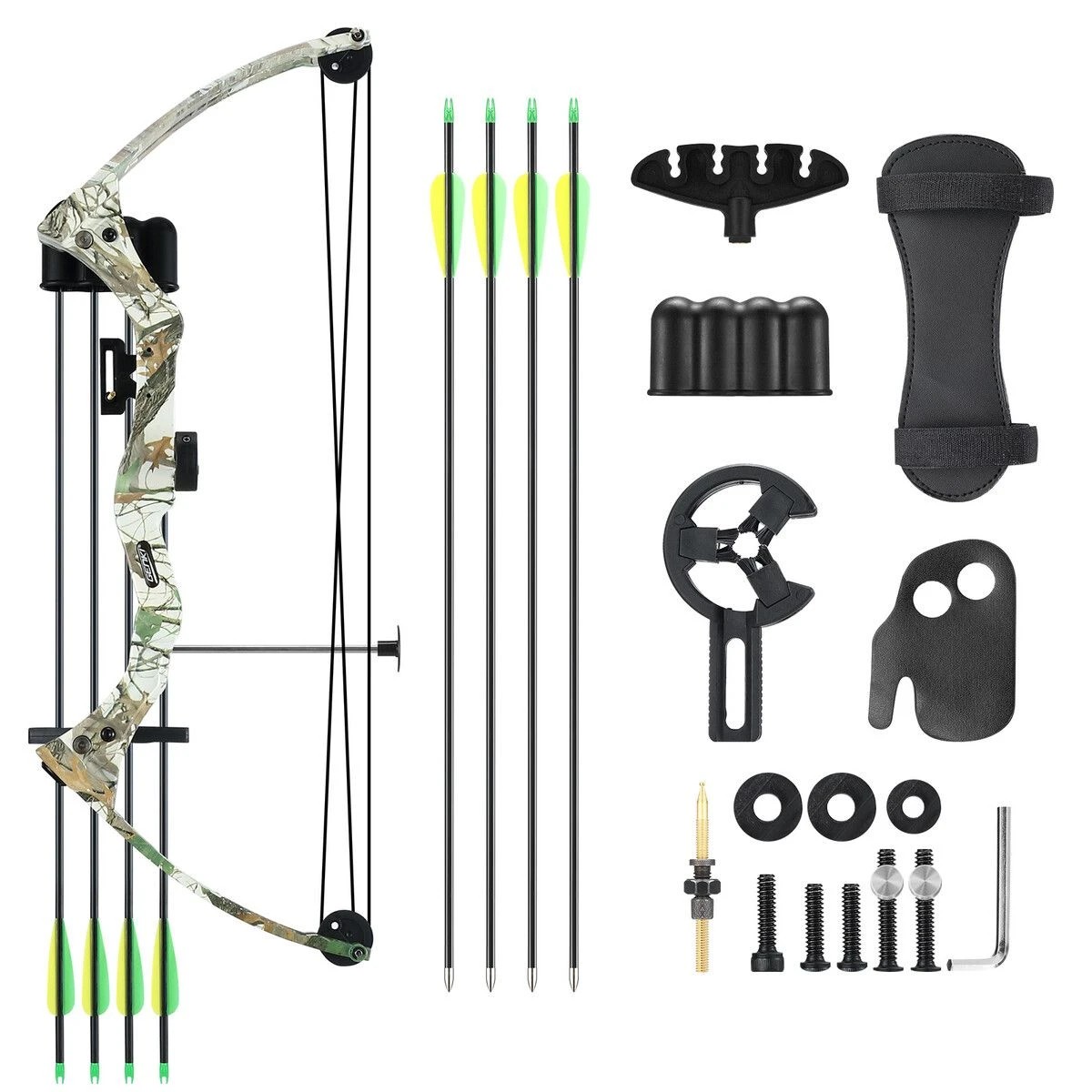 1 AUSWAY Compound Bow Arrow Set 15-20lbs Archery Sports Hunting Target Shooting, 1 of 1