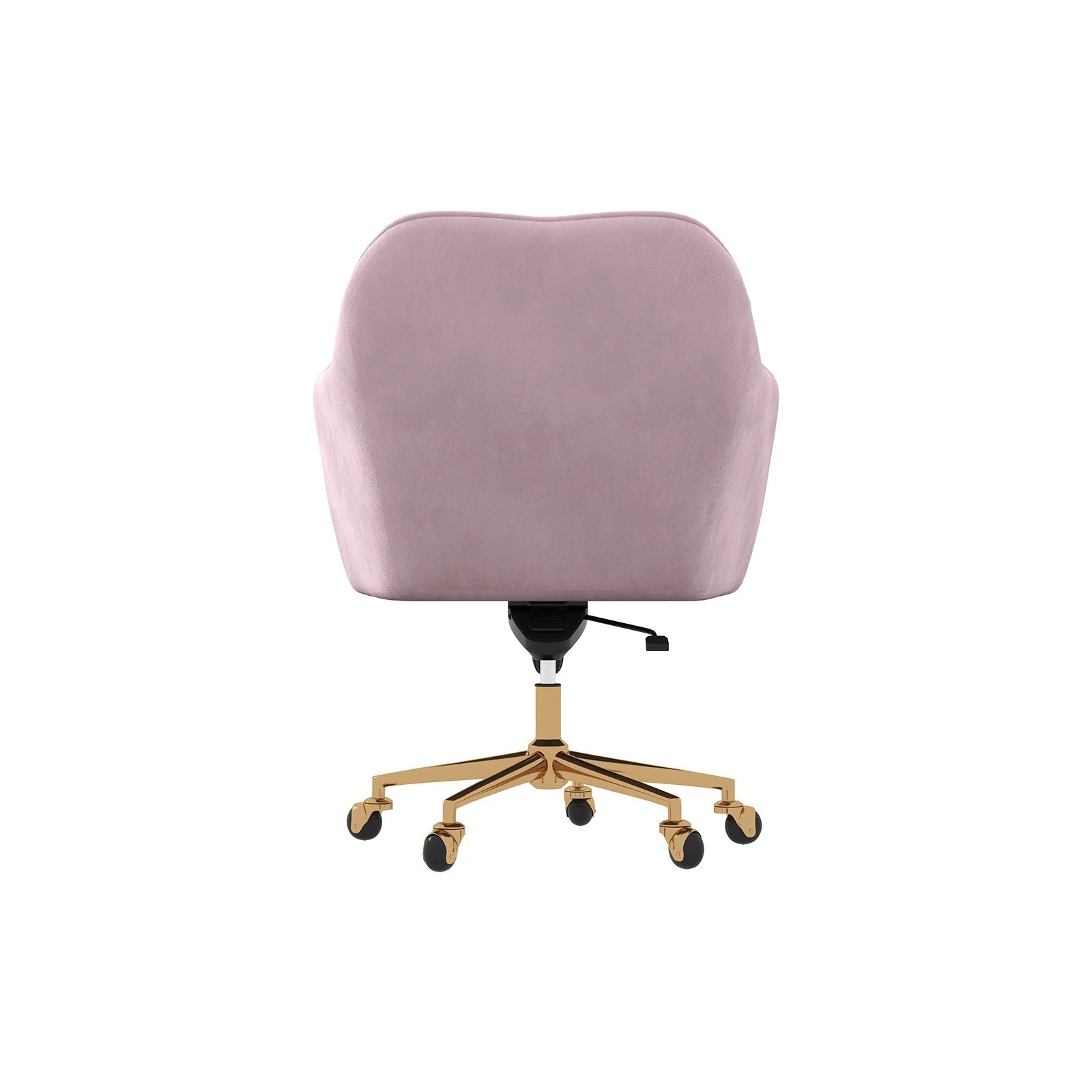 9 Casa Decor Arles Velvet Office Chair Mid Back Swivel Height Adjustable - Pink, 9 of 10