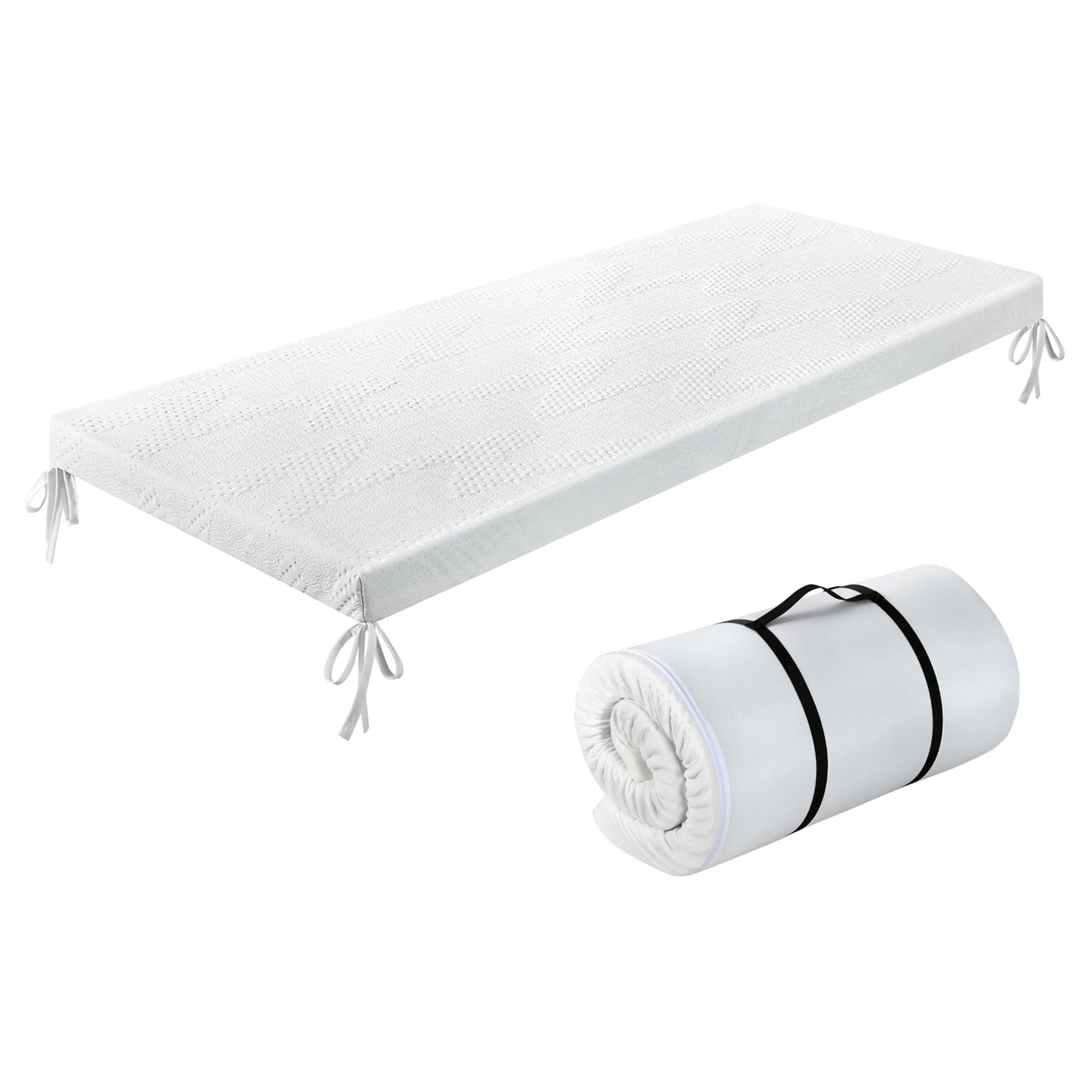 1 Dreamz Single Foam Mattress Topper For Camping Bed - Twin Bed, 1 of 9